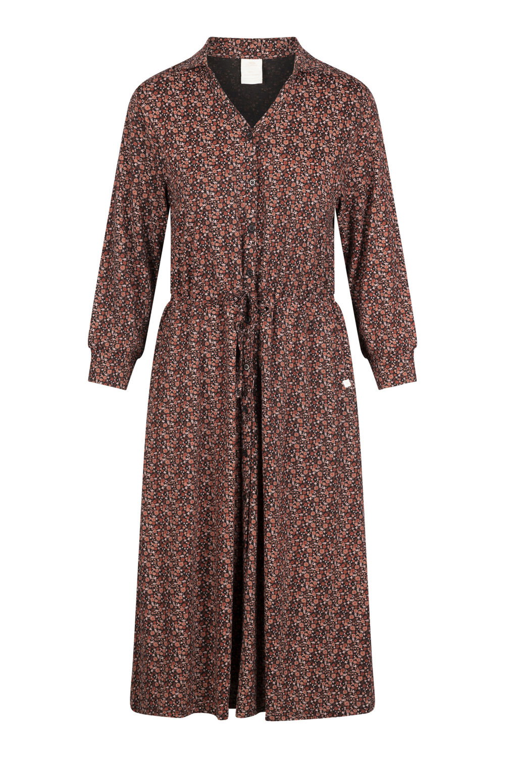 Brown Velina Ditsy Floral Dress, Image 1 of 2