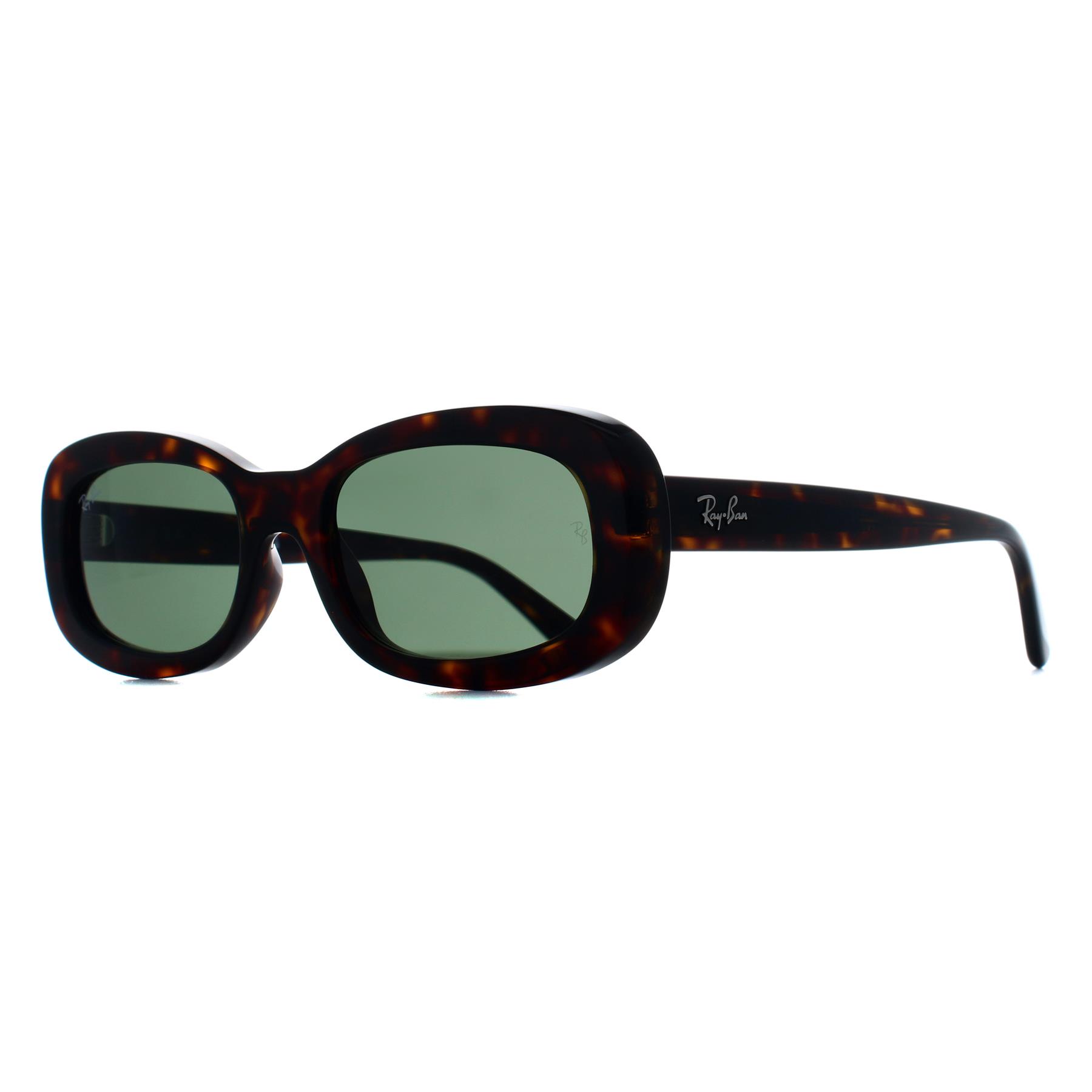 Brown Oval Havana Green RB2221, Image 2 of 3
