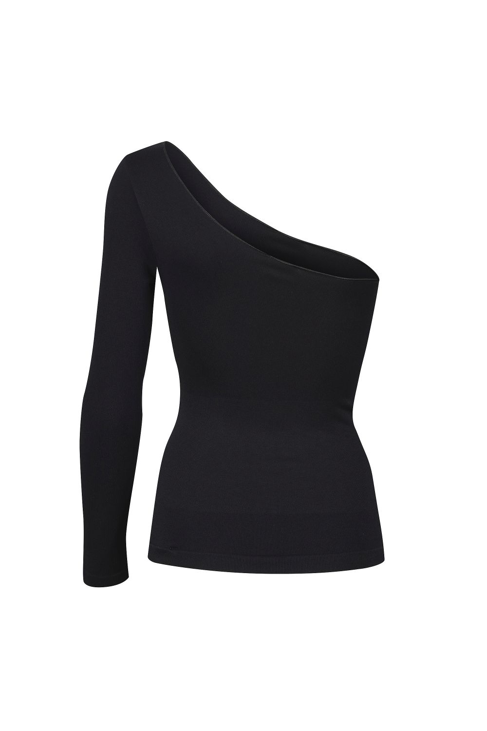 Black One Shoulder Sculpting Smooth Top, Image 2 of 5
