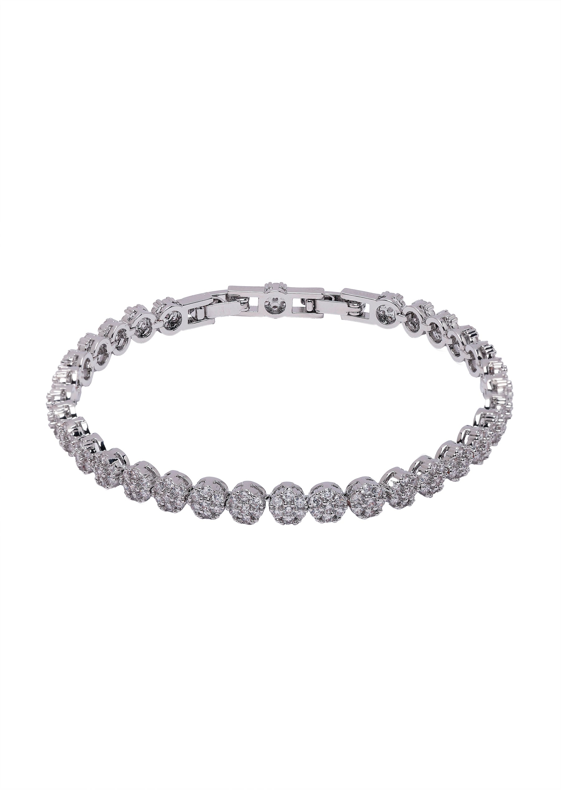 Metallic Diva Round Tennis Bracelet