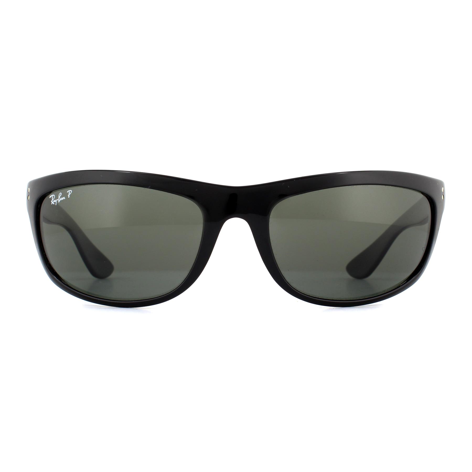 Black Wrap Black Green Polarized Balorama 4089 Sunglasses, Image 1 of 2