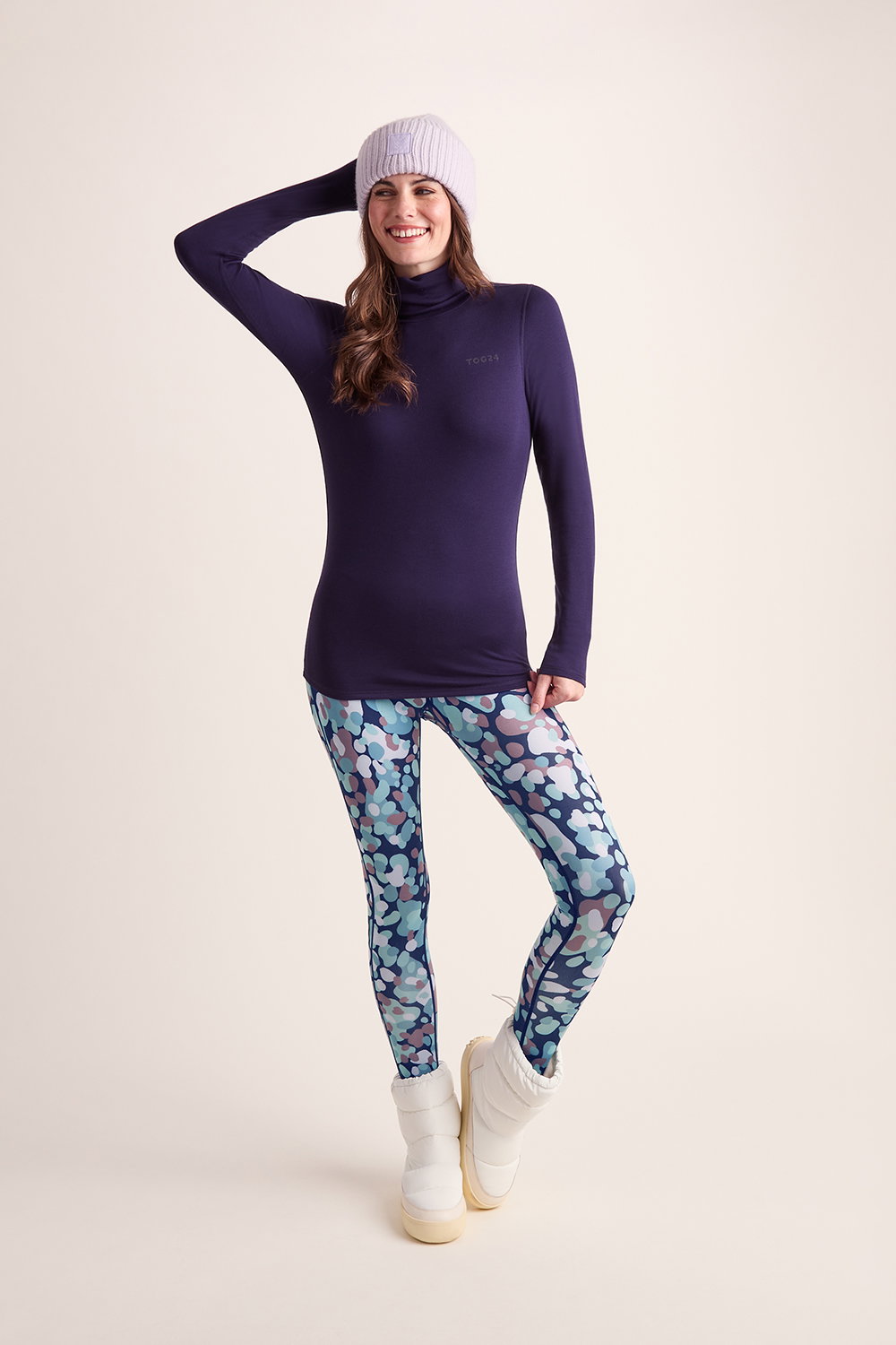 Blue Snowdon Thermal Base Layer Legging, Image 4 of 6