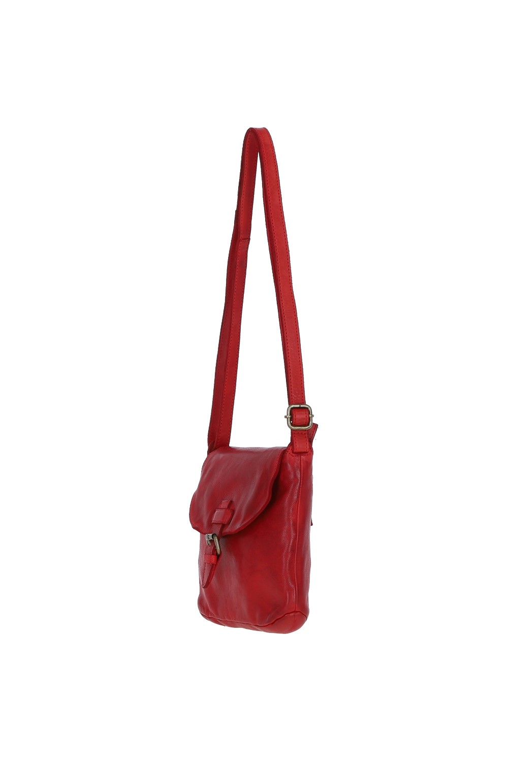 Red Real Leather Small Luxurious Flight Bag, Image 3 of 5