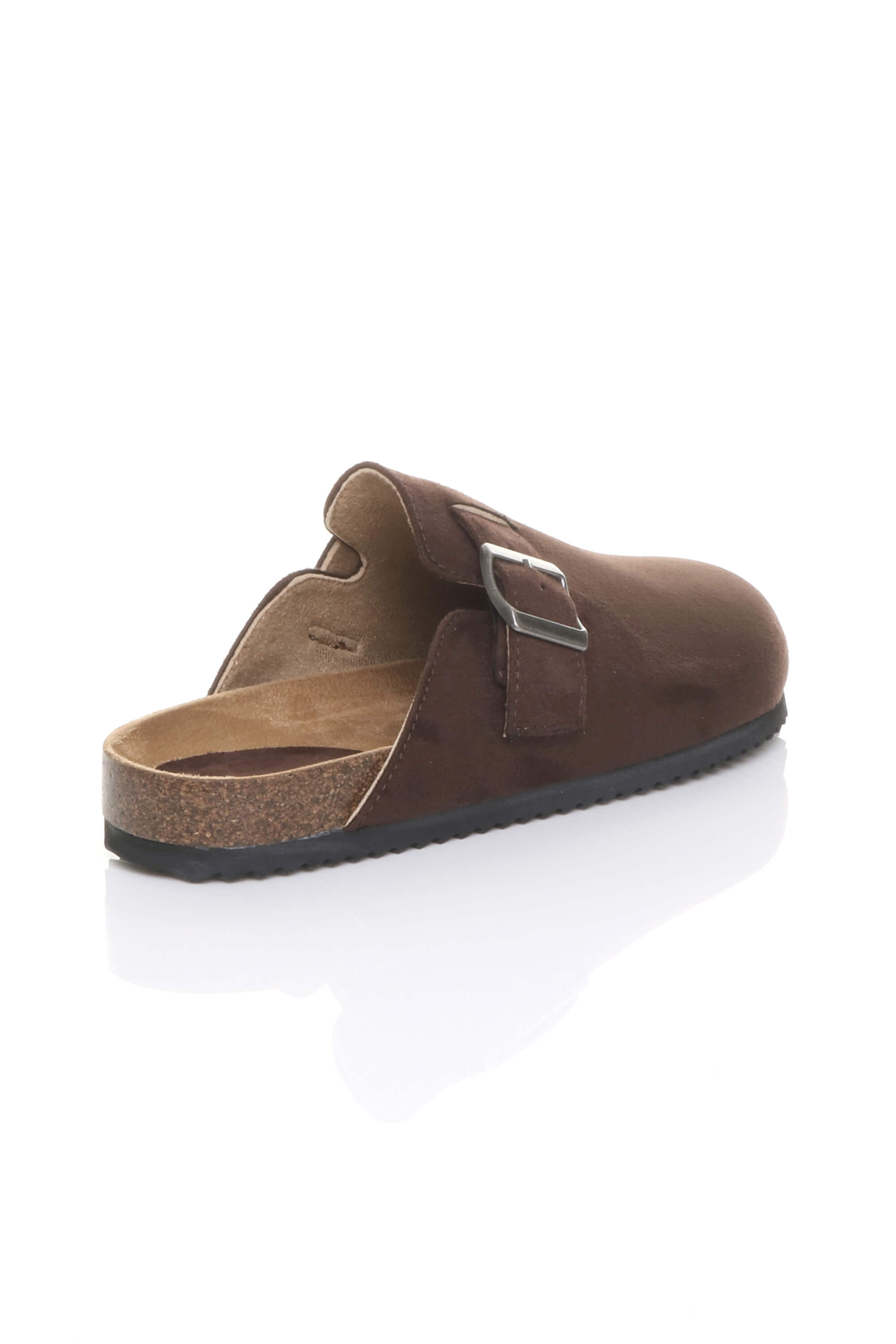 Brown AJVANI Brown Flat Footbed Sandals Mules, Image 4 of 4