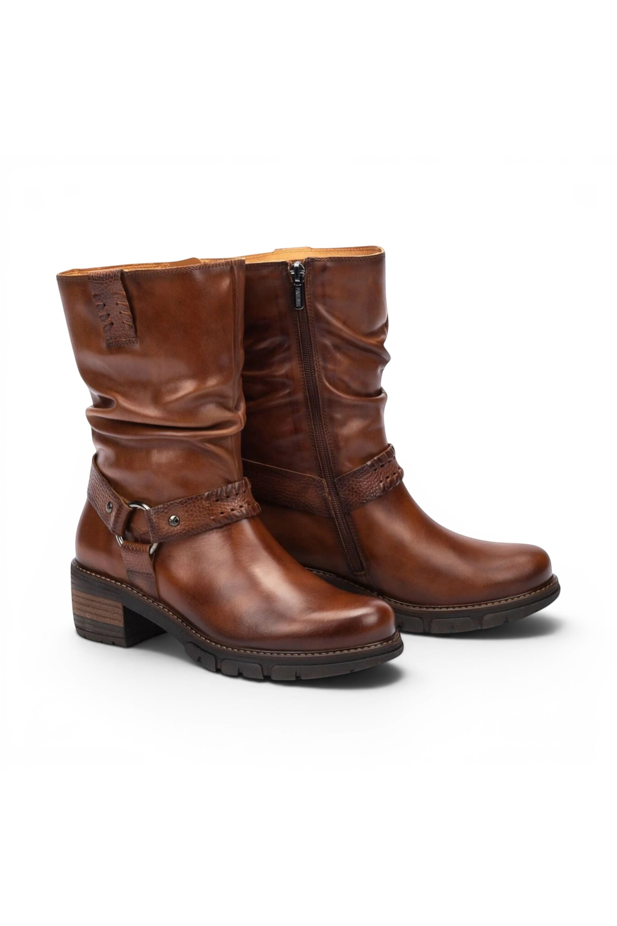 Brown Womens Tall Heel Ankle Boots -W1T-9590C1, Image 6 of 7