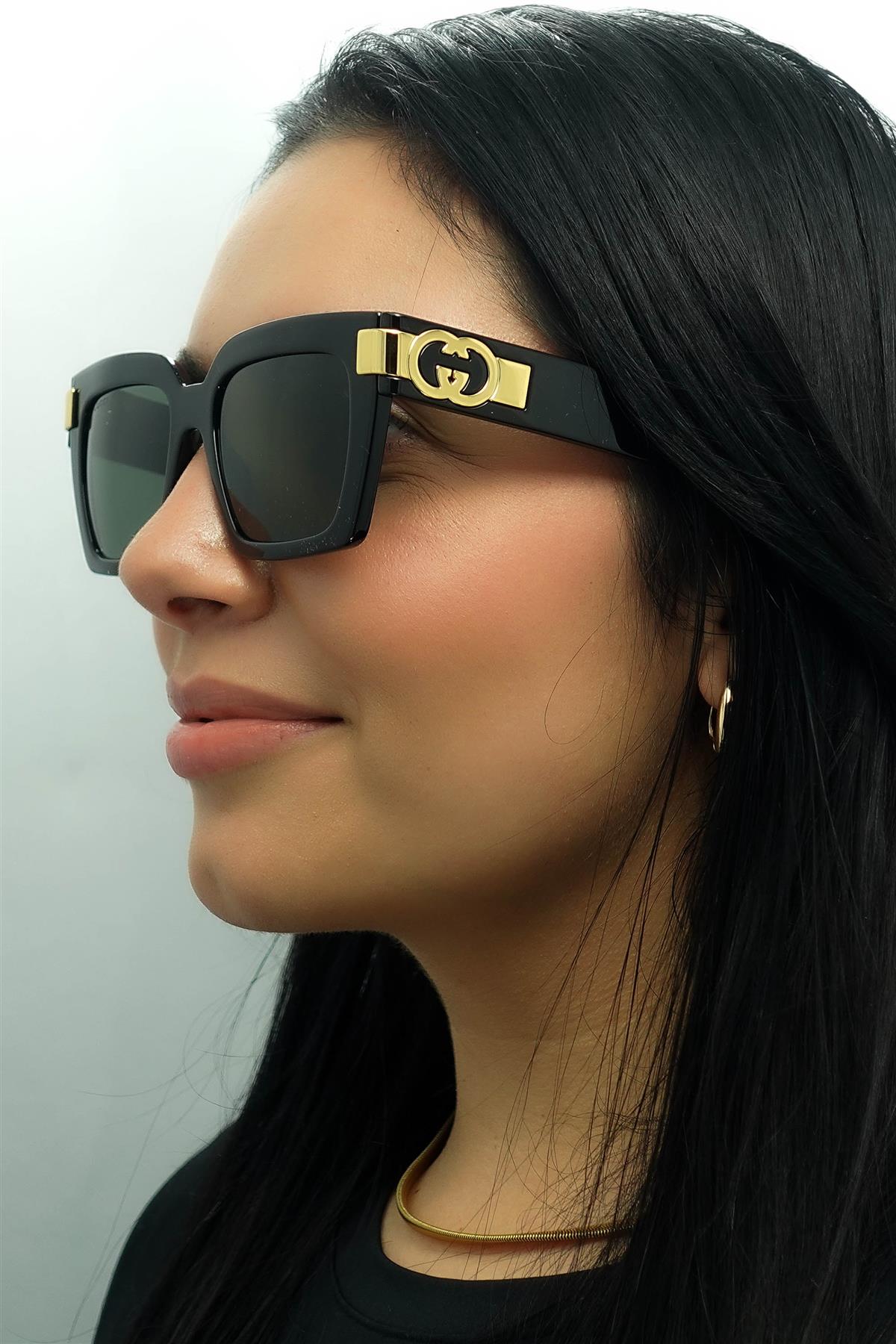 Black Square Black with Gold Grey GG1689S, Image 6 of 6