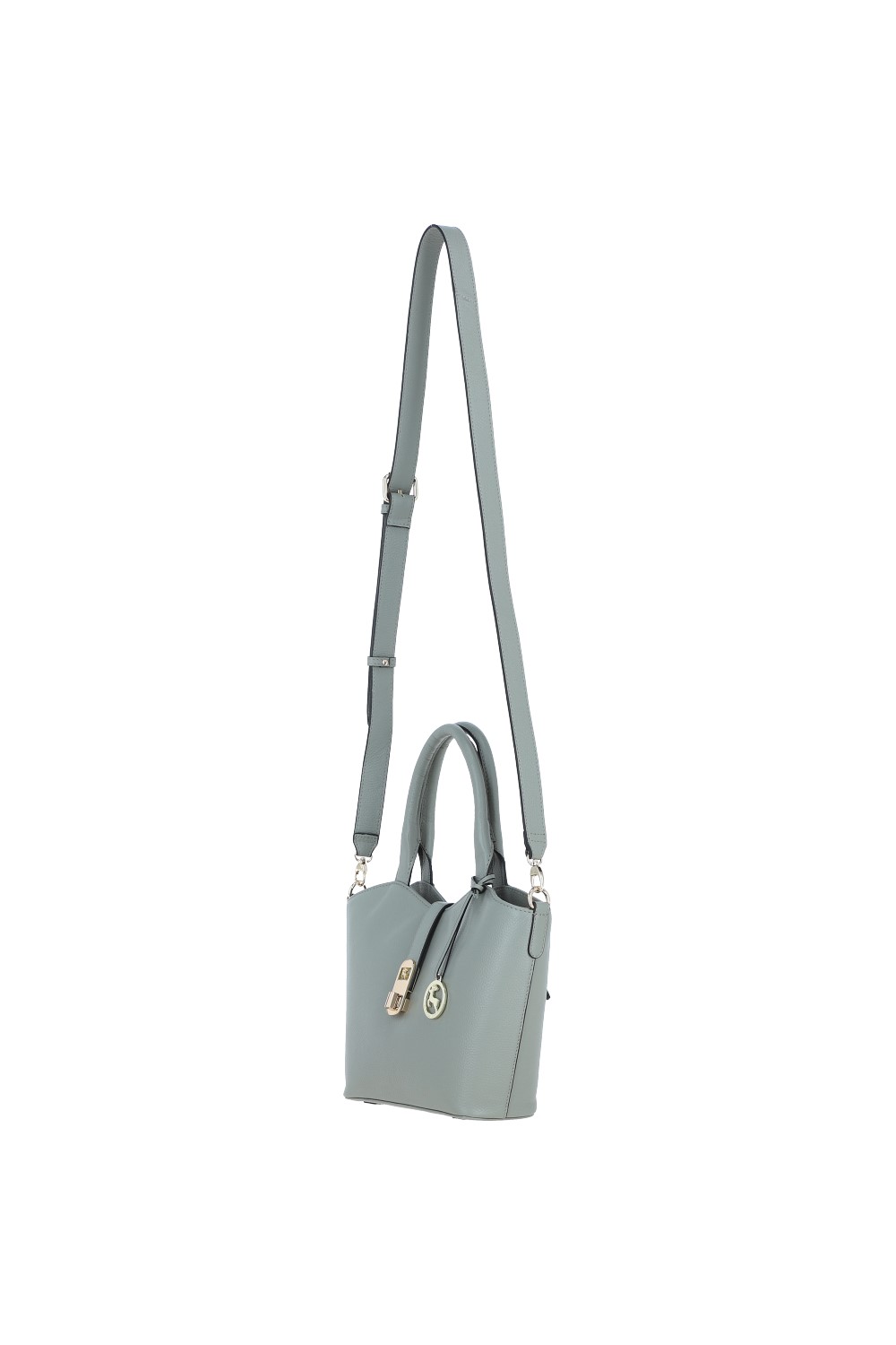 Olive 'Maristella' Real Leather Handbag with Detachable Crossbody Strap, Image 3 of 5