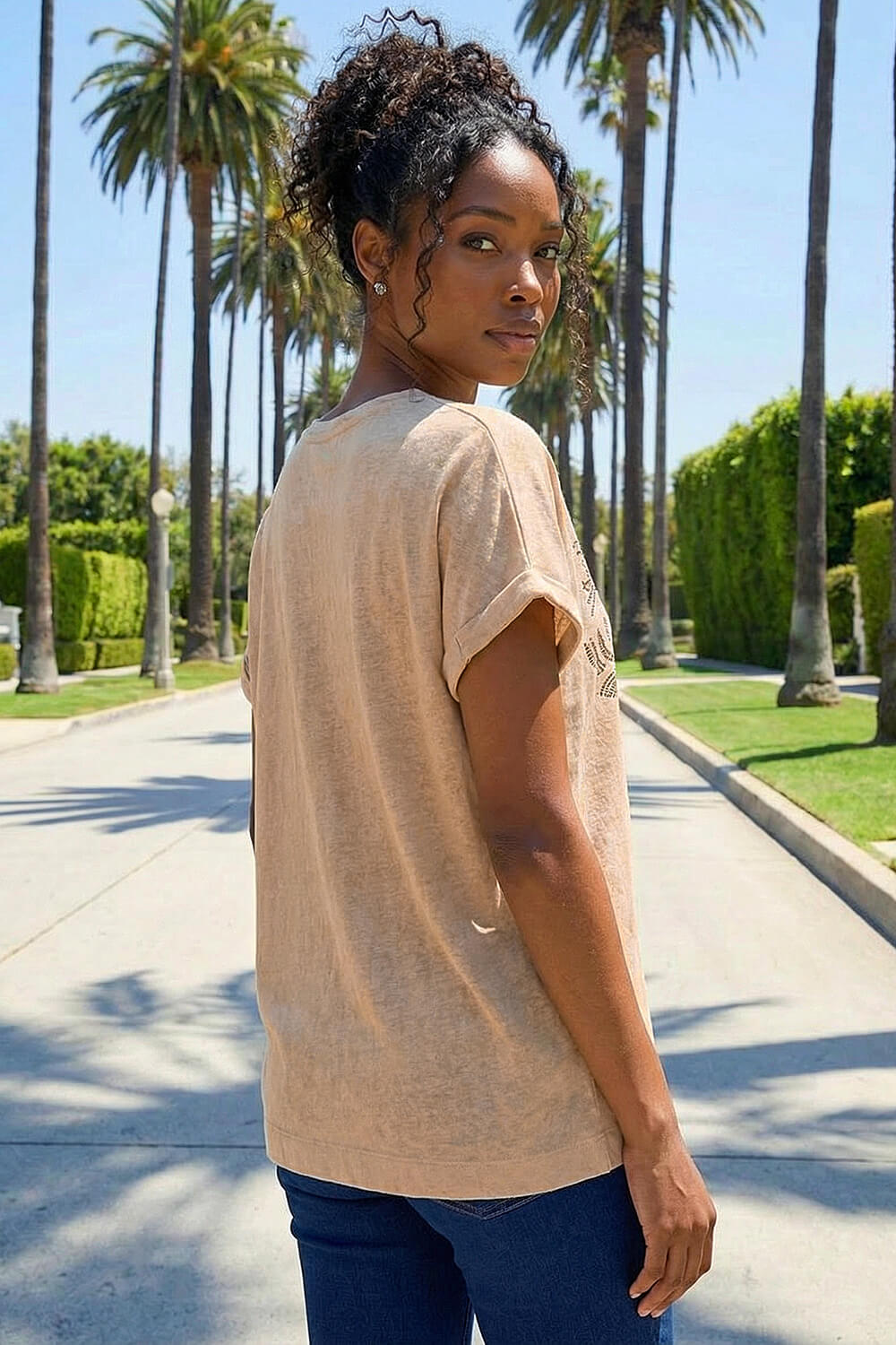 Beige Embellished Detail Top, Image 4 of 4