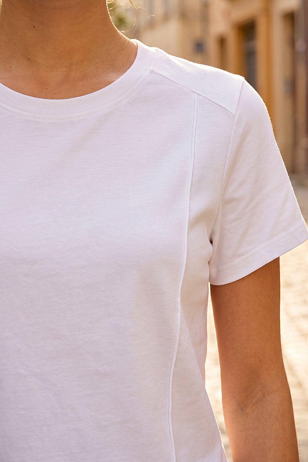 White Dusk Premium Stretch T-Shirt , Image 5 of 4