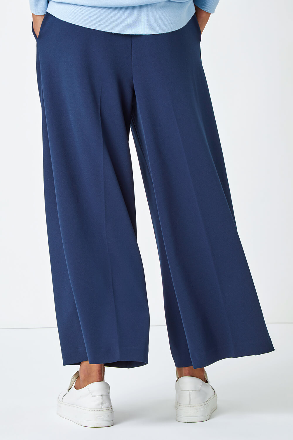 Cara Wide Leg Culotte - Navy