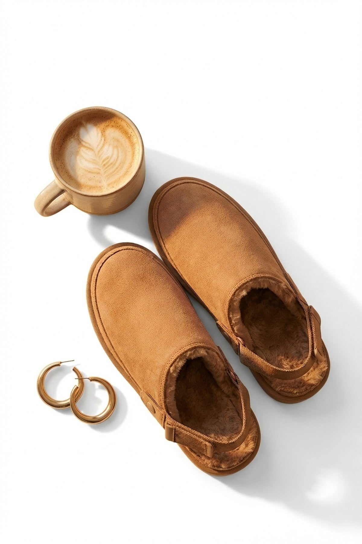 Khaki iKrush Khaki Niraya Faux Suede Slingback Mule Sandals With Cuff Strap, Image 6 of 8