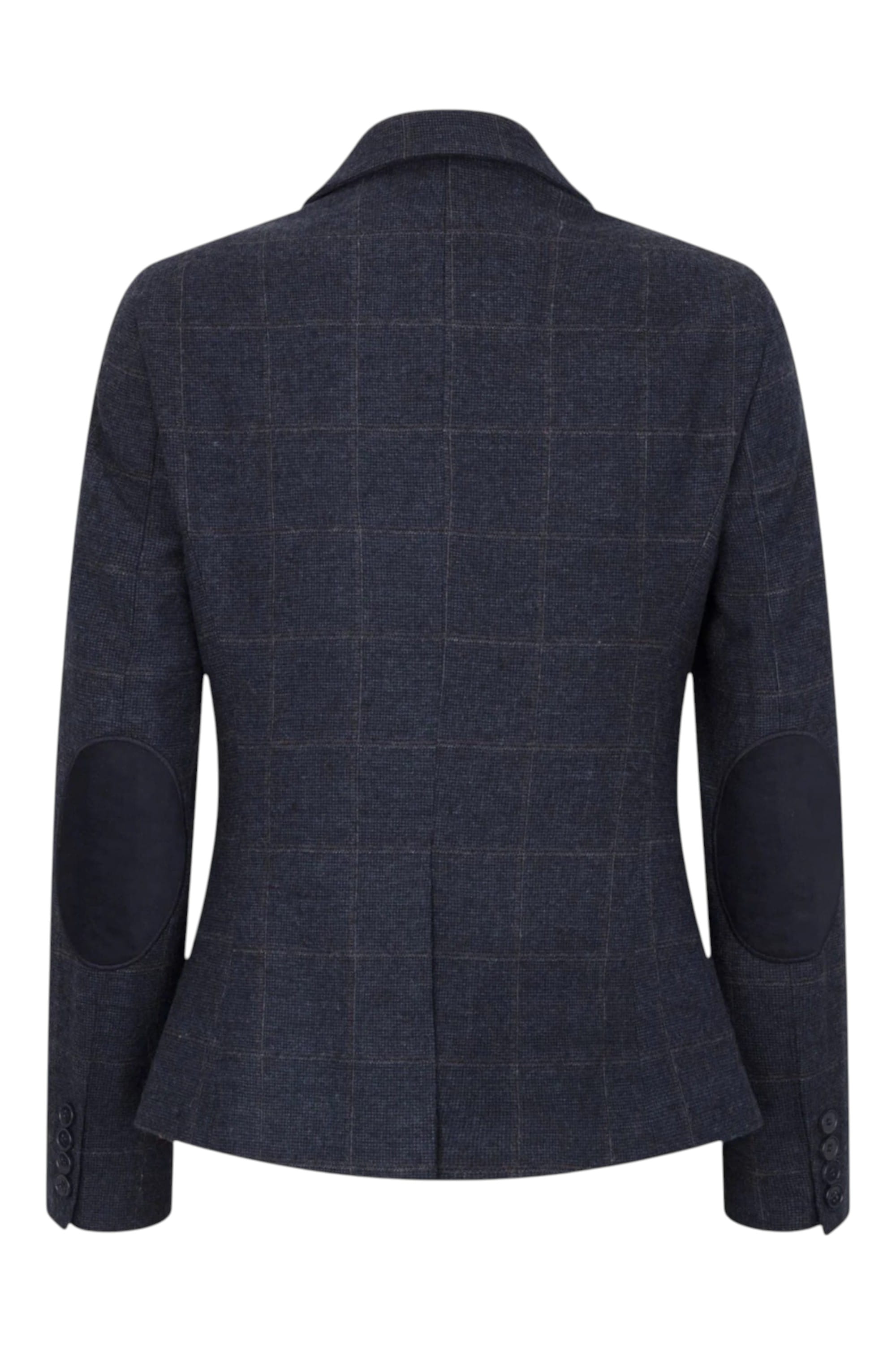 Navy Infinity Leather Navy Women's Navy Tweed Formal Blazer, Image 7 of 7