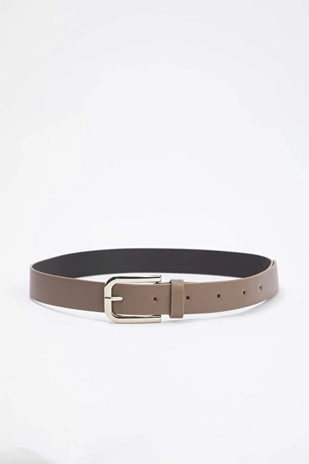 Multi Double Pack Silver Buckle Rounded Faux Leather Belt, Image 4 of 4