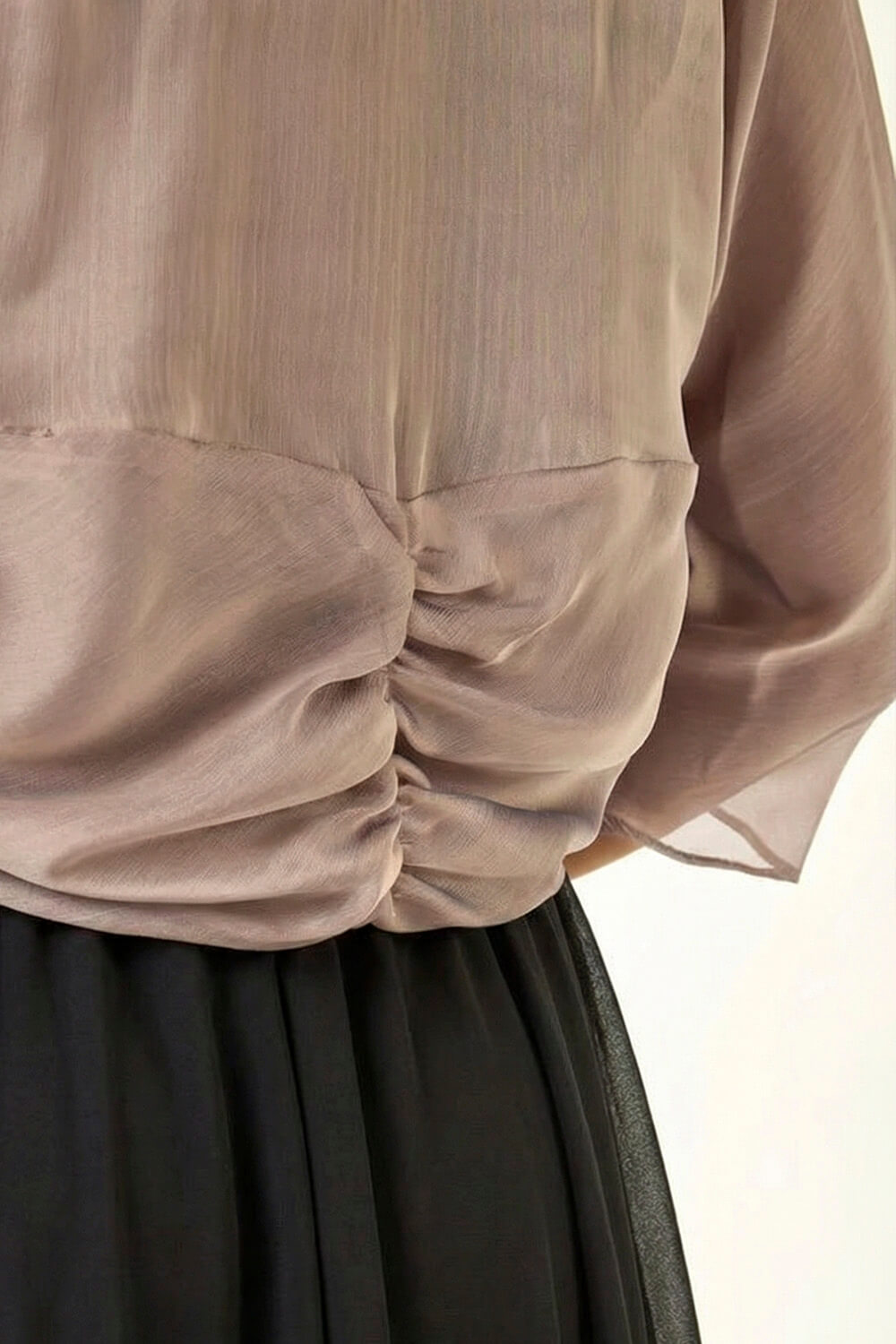 Champagne Ruched Hem Chiffon Bolero, Image 6 of 5