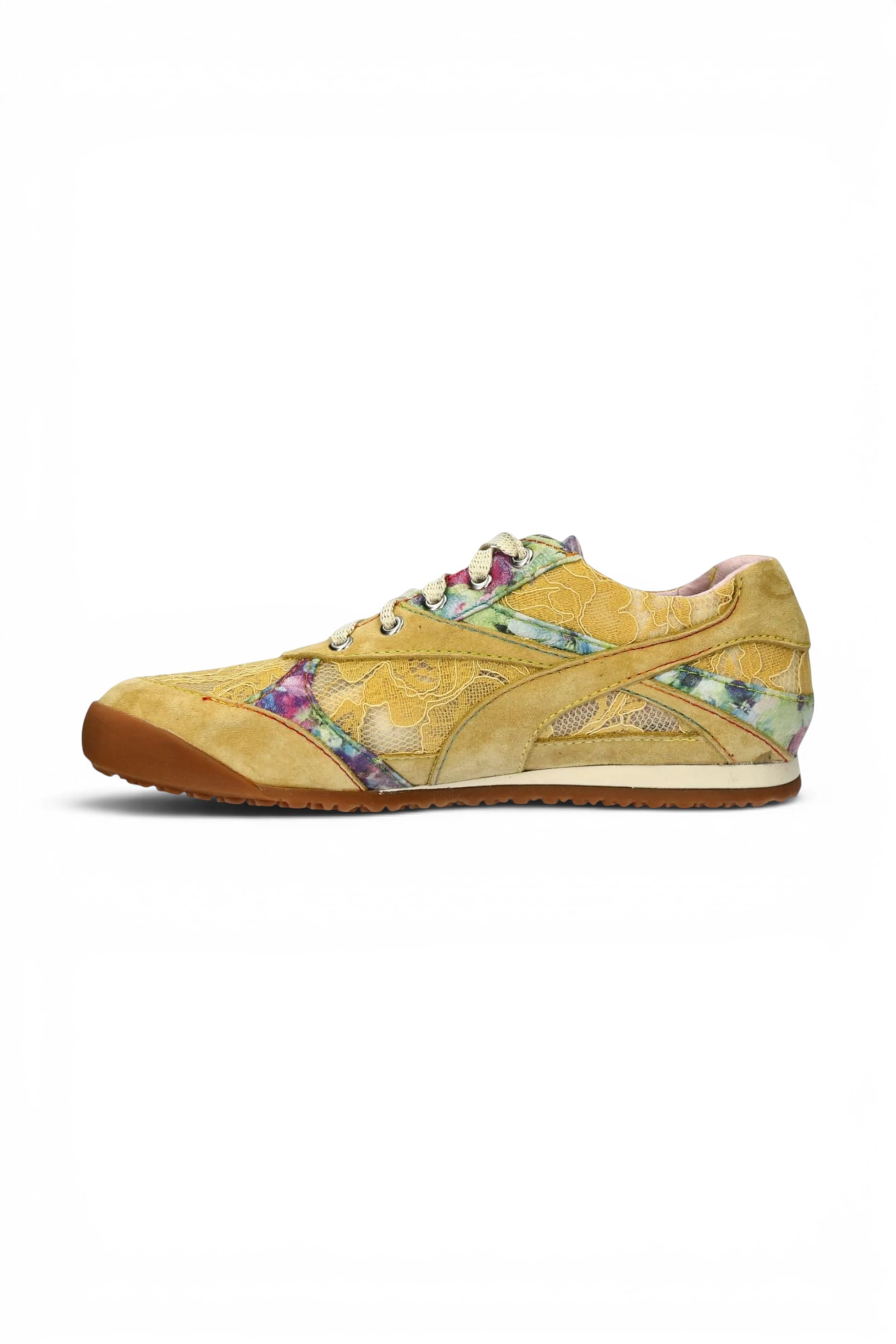 Yellow Womens Trainers Sneaker Shoes-TIVANAO-03, Image 5 of 7
