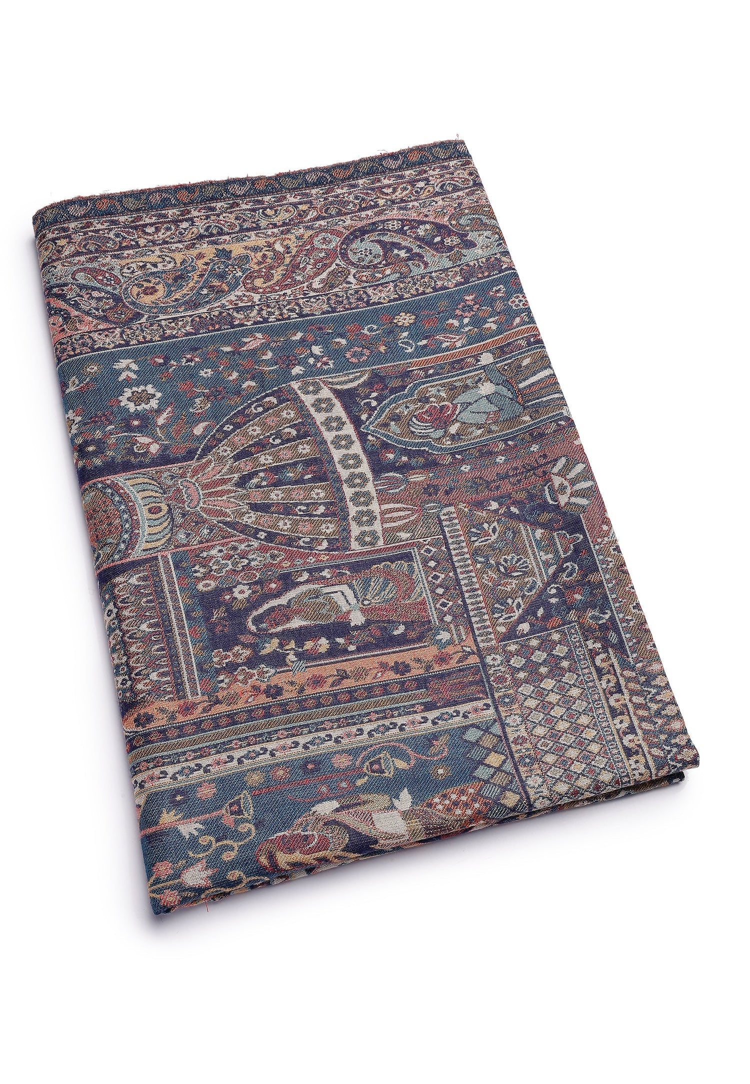 Multi Kashmiri Jamawar Scarf, Image 2 of 2
