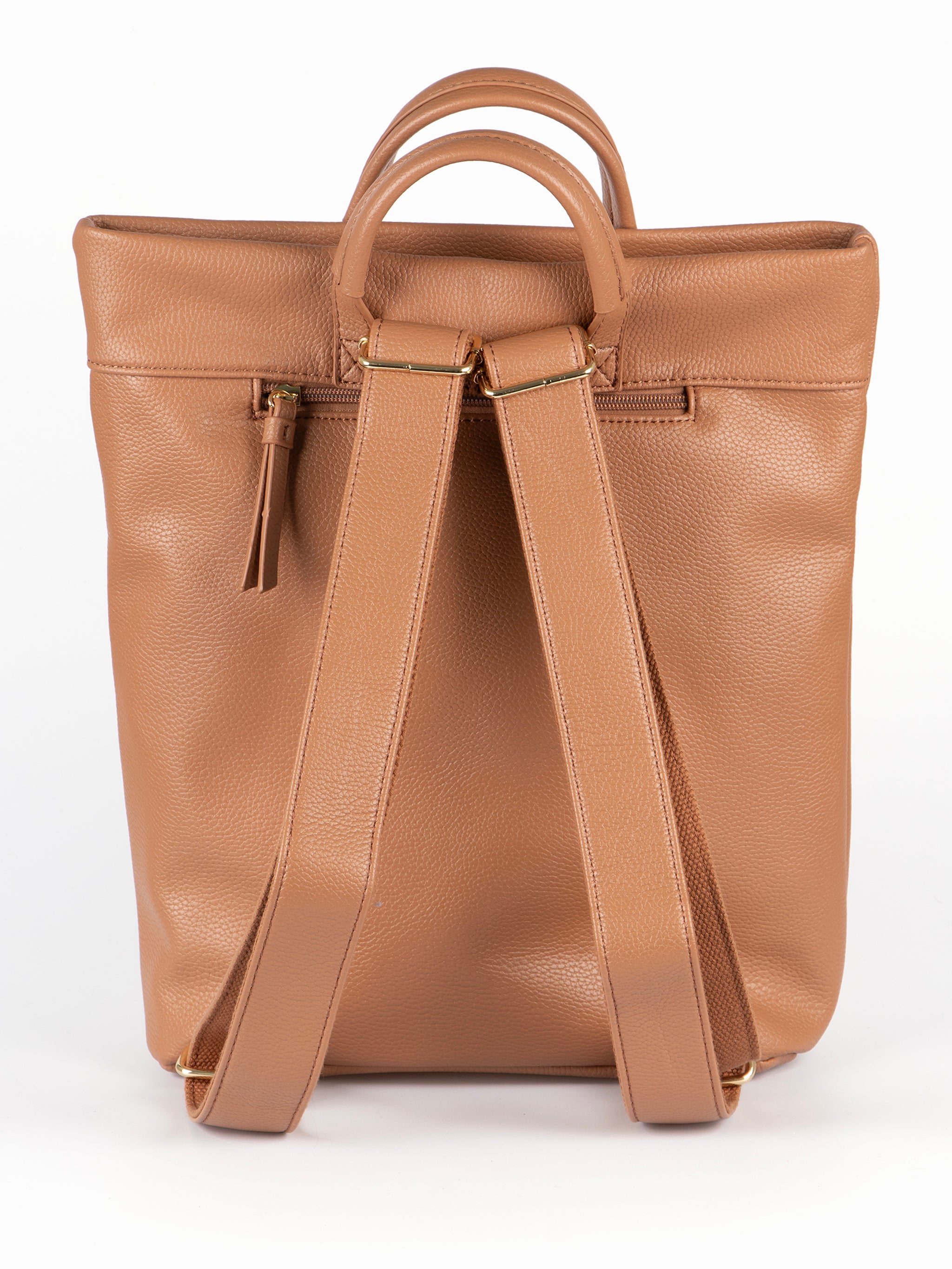 Tan Etre Tan Top Handle Faux Leather Backpack, Image 2 of 4