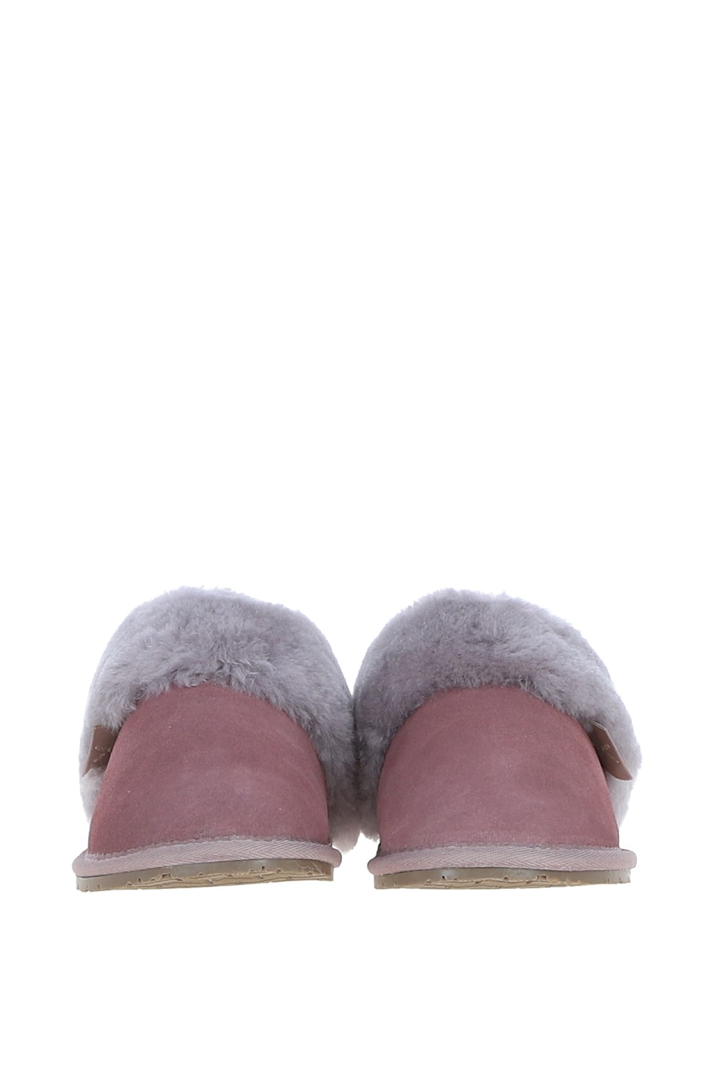 Lilac Fenland England Lilac 'Pippa' Classic Suede Sheepskin Slippers, Image 2 of 4