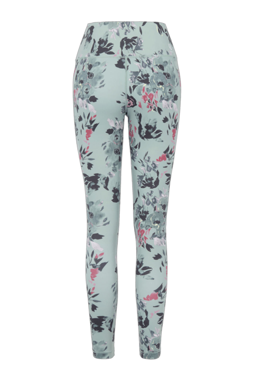 Pale Green Influential II Floral Leggings, Image 2 of 3