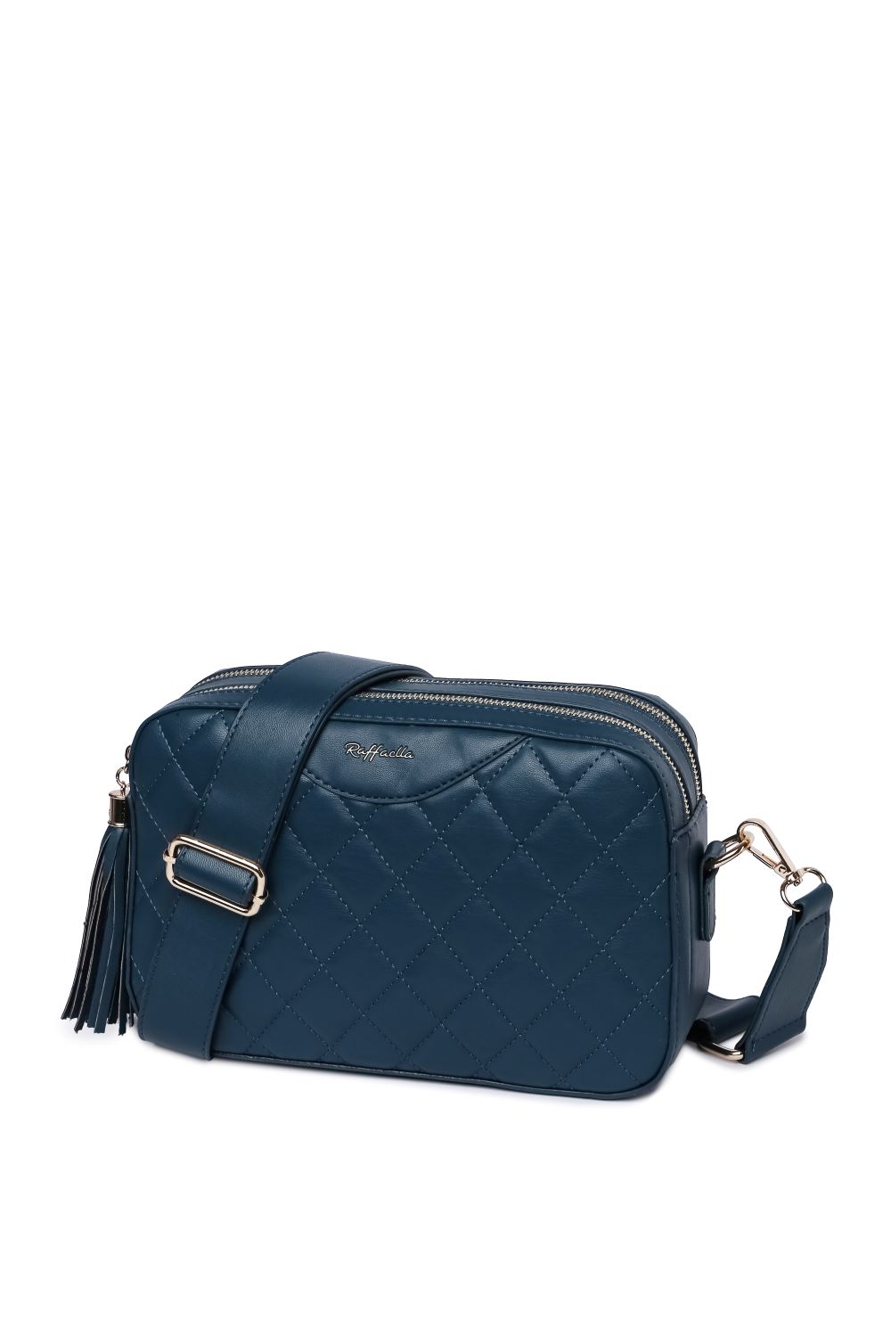 Blue Quilted Cross Body Camera Bag, Image 1 of 2