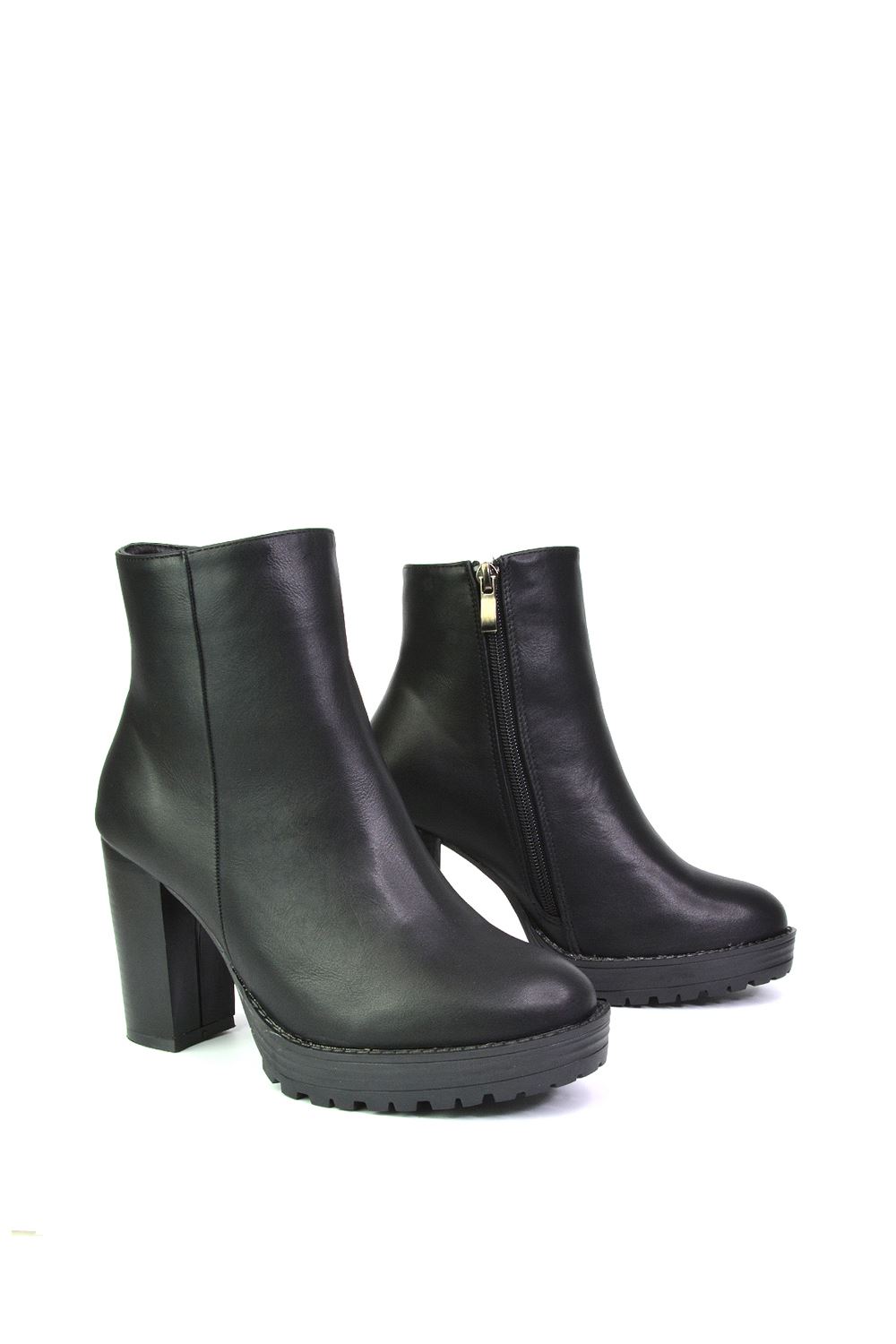 Black 'Cole' Ankle Boots With Platform Heel, Image 2 of 5
