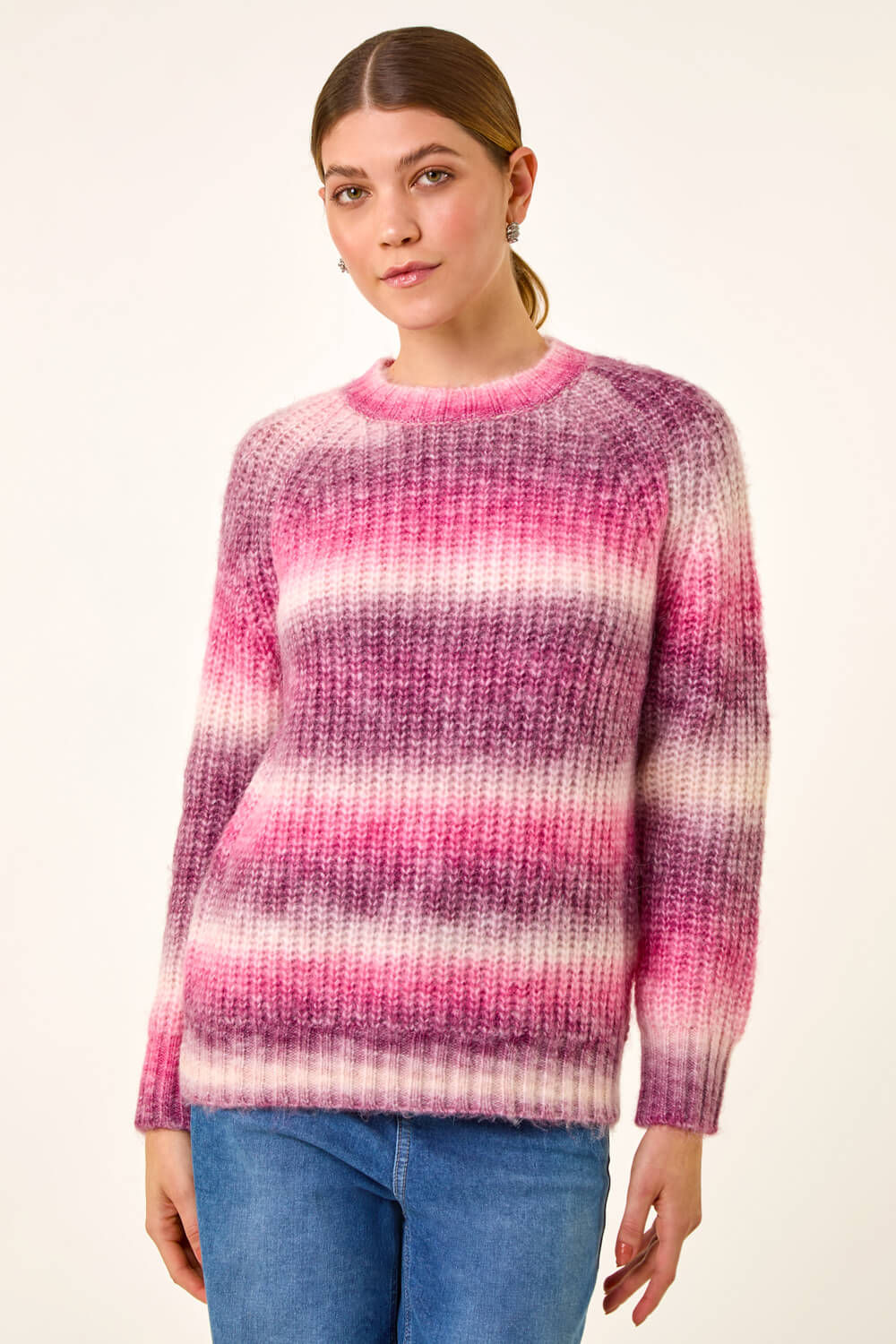 PINK Ombre Knit Scarf & Jumper, Image 7 of 8