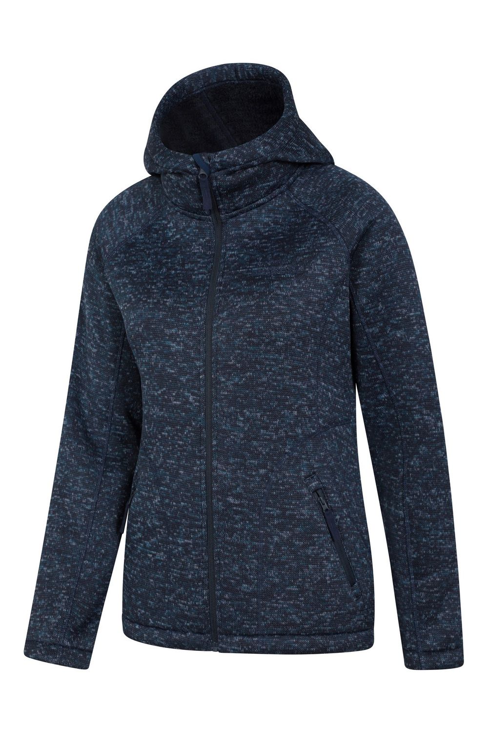Navy Nevis Faux Fur Lined Full Zip Hoodie, Image 4 of 5