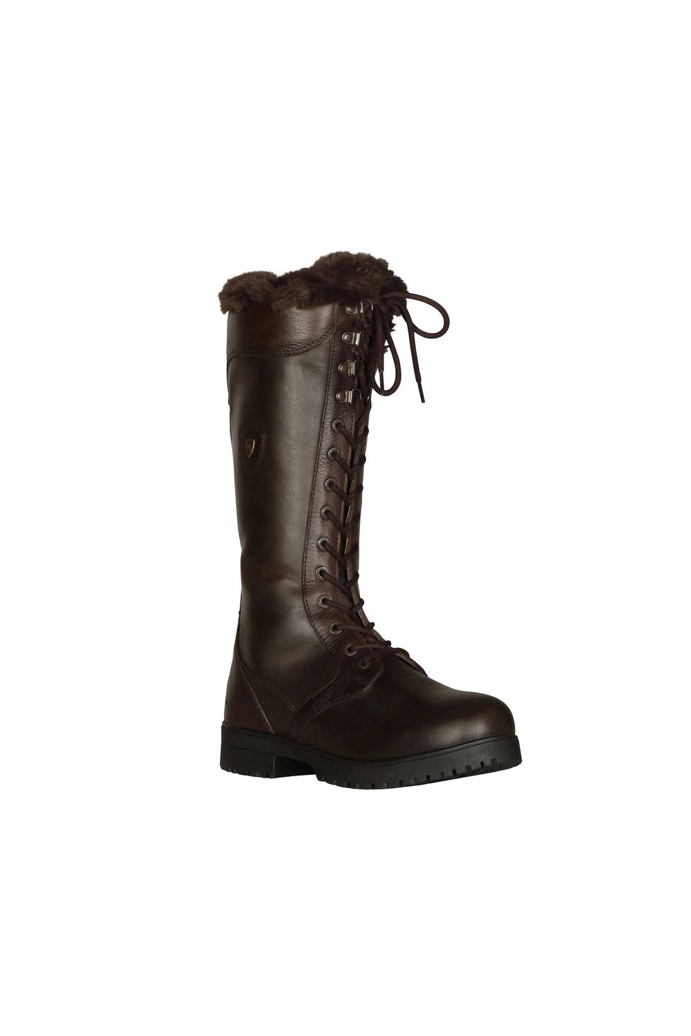 Brown Nola Lace Leather Country Boots, Image 1 of 4