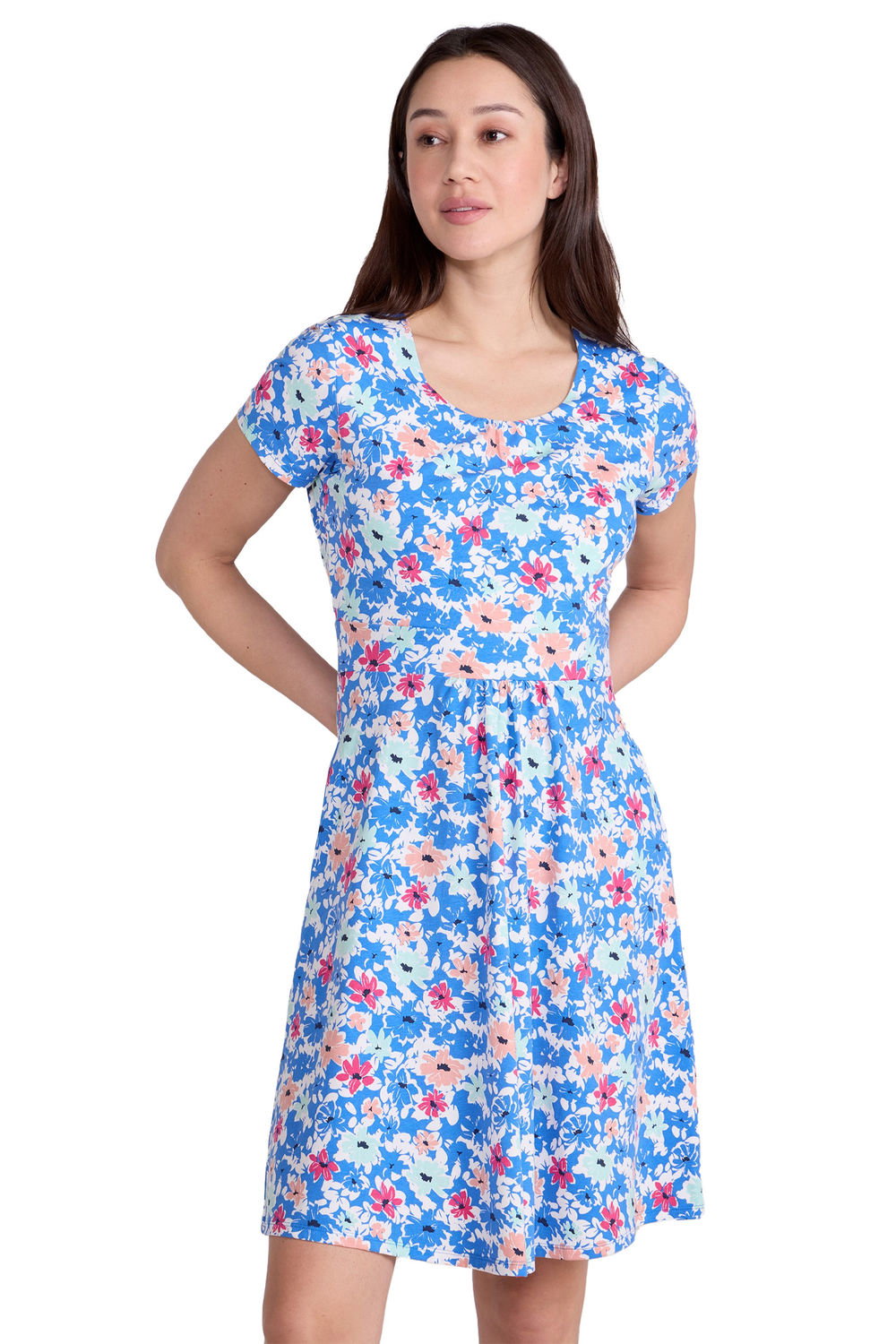 Blue Orchid Floral UV Dress, Image 4 of 4