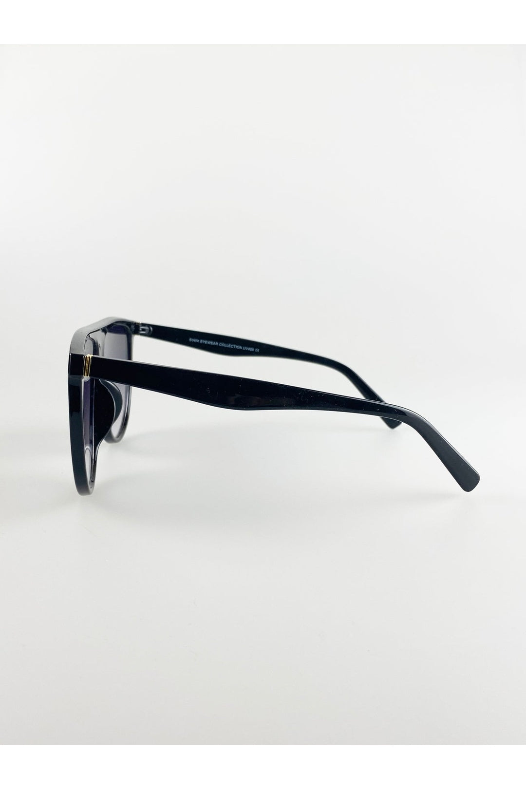 Black Black Oversized Sunglasses with Black Ombre Lenses, Image 2 of 4