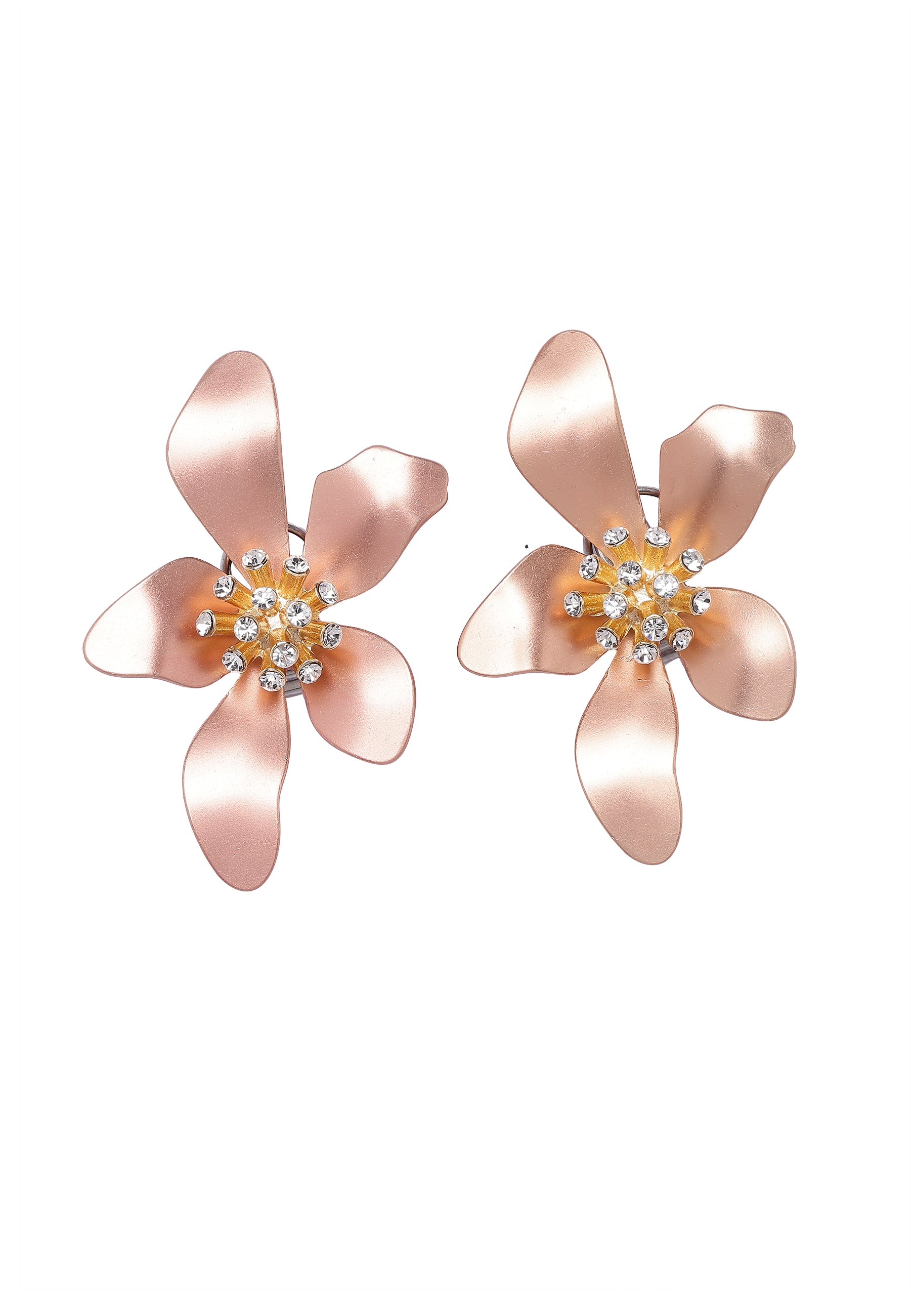 Purple Floral Stud Earrings
