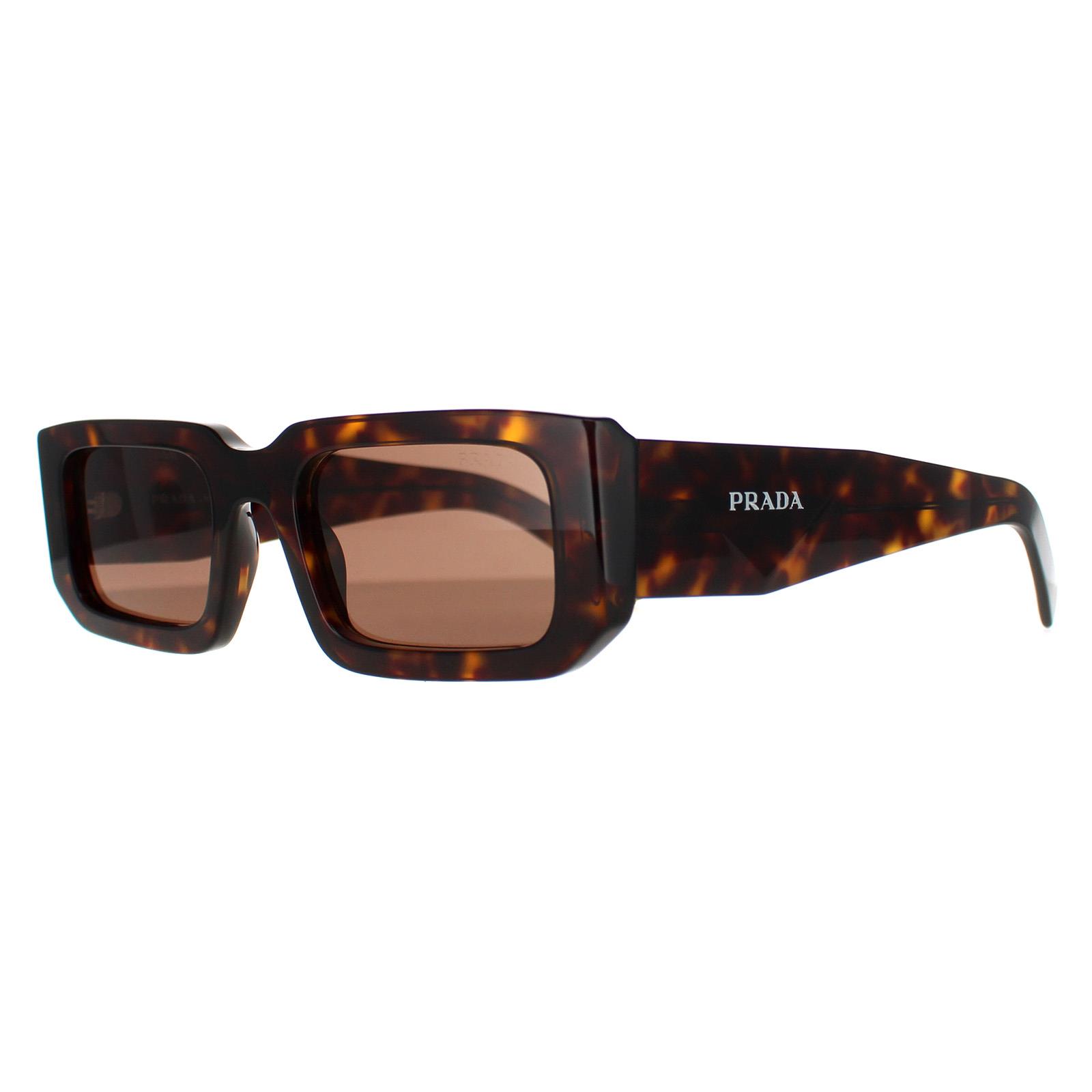 Brown Prada Brown Rectangle Dark Tortoise Dark Brown PR06YS, Image 2 of 3