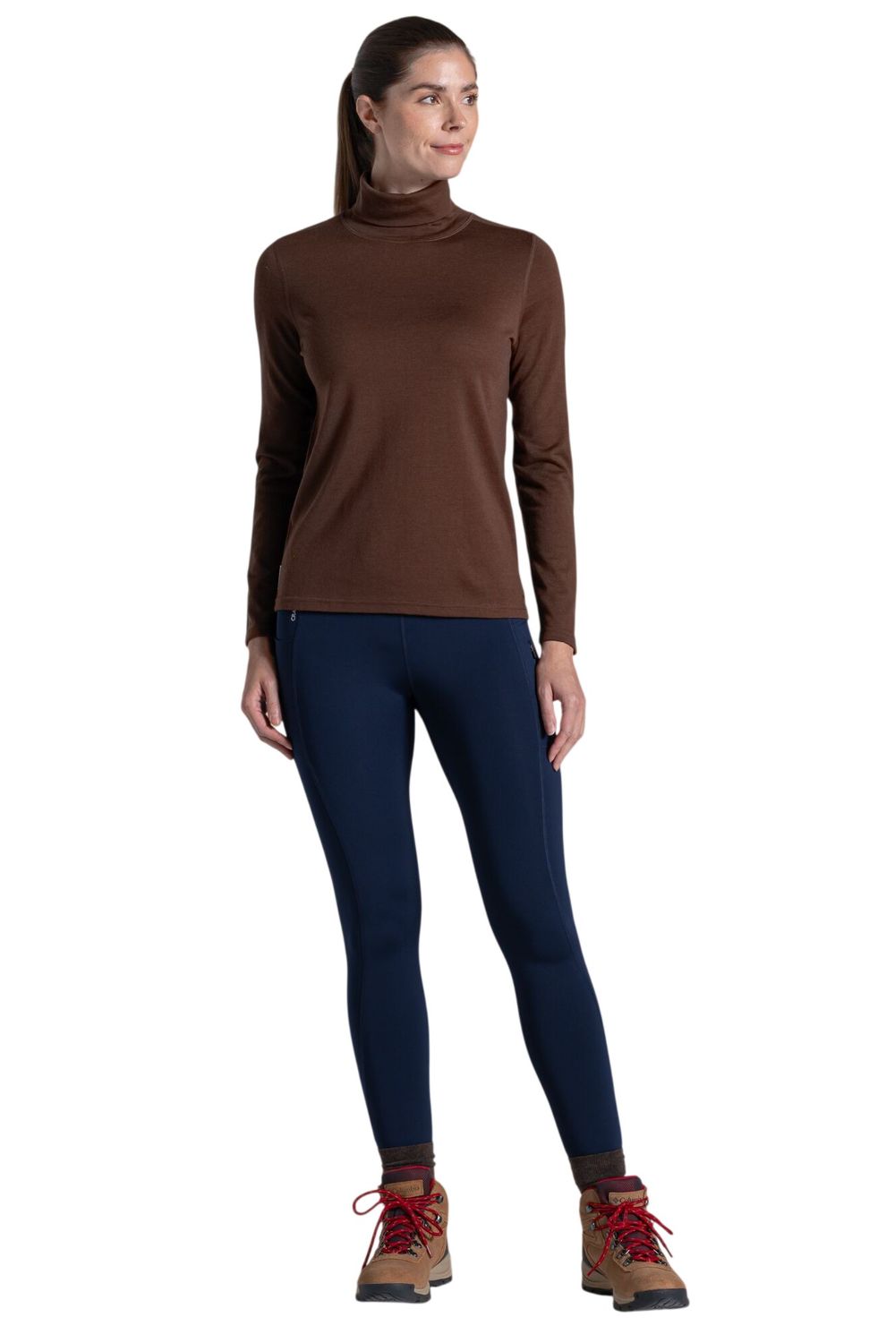 Chocolate Charadrion Merino Wool Long Sleeved TShirt, Image 4 of 4