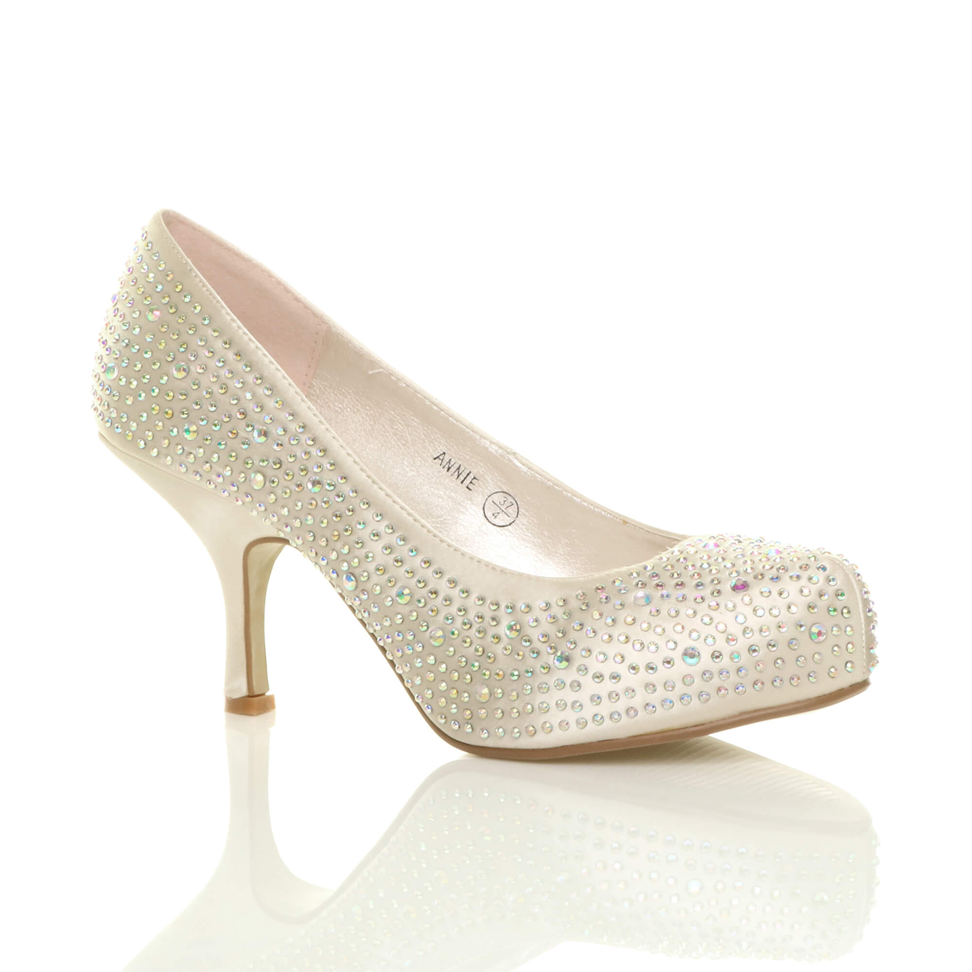 White High Heel Court Shoes