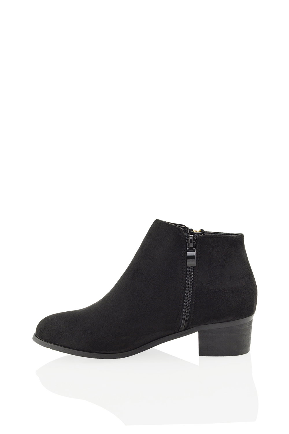 Black XY LONDON Black 'Alberto' Low Heel Zip Up Ankle Boots, Image 2 of 4