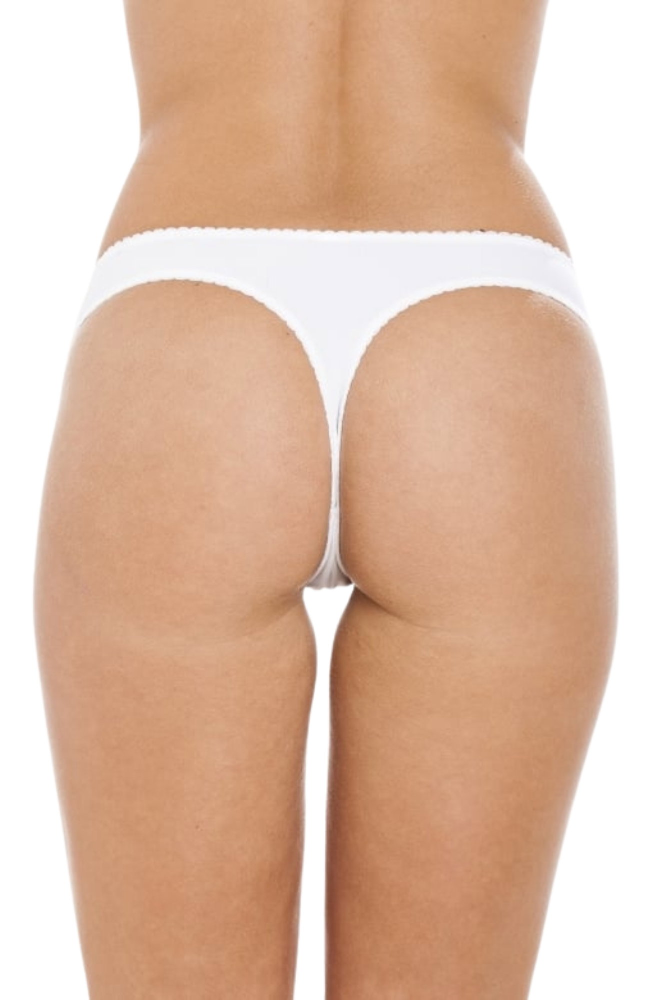 White Camille Lingerie White 3 Pack Floral Lace Thong, Image 3 of 4