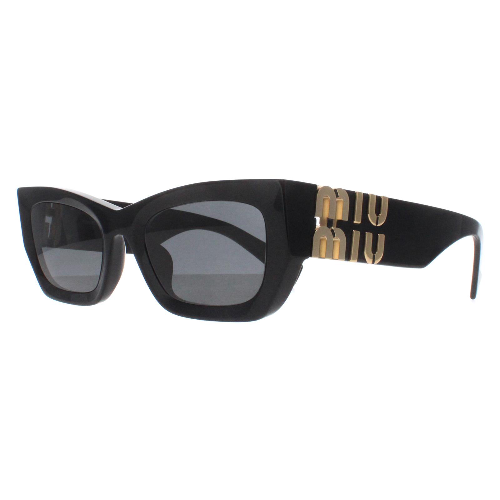 Black Miu Miu Black Rectangle Black Dark Grey MU09WS, Image 2 of 4