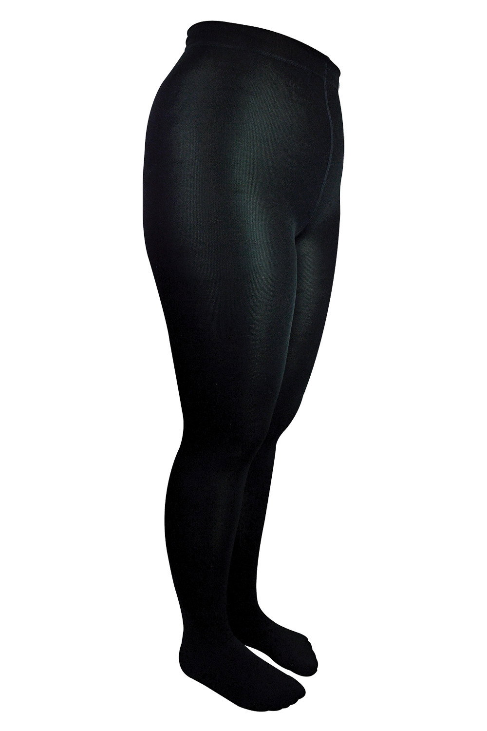 Black Thick Winter Warm Fleece Lined Thermal Tights, Image 2 of 5