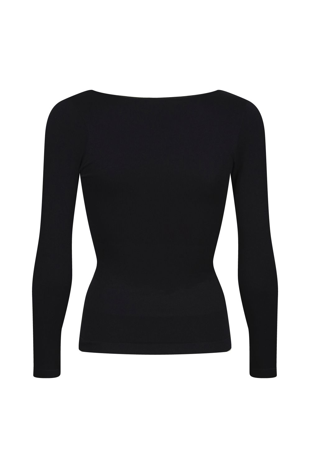 Black Long Sleeve Sculpting Top Smooth Fit, Image 2 of 5
