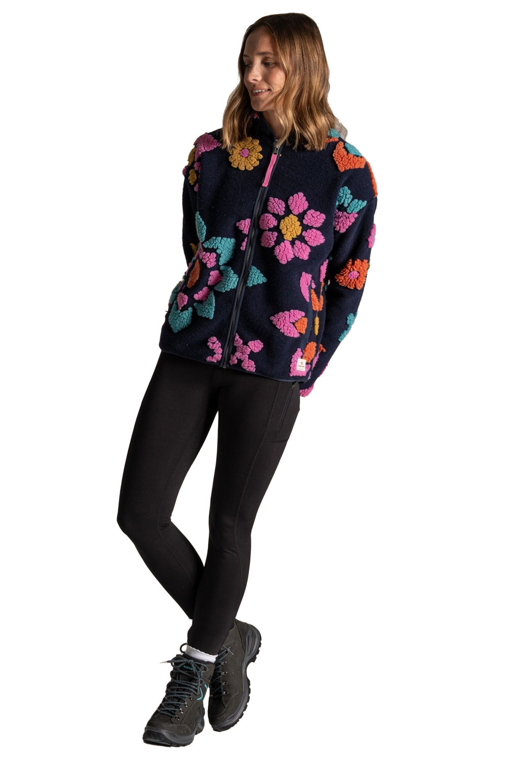 Sapphire Catalina Flowers Full Zip Fleece Jacket, Image 4 of 4