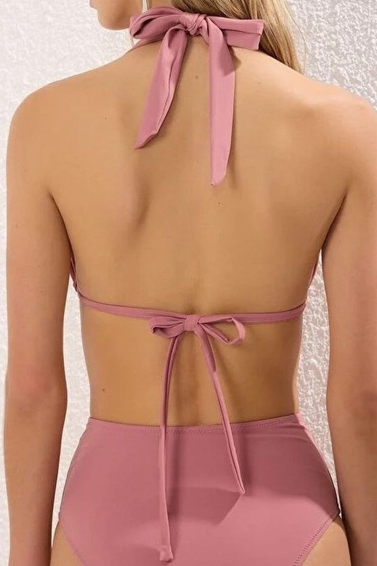 Pink Hardware Detail Triangle Bikini Top, Image 3 of 3