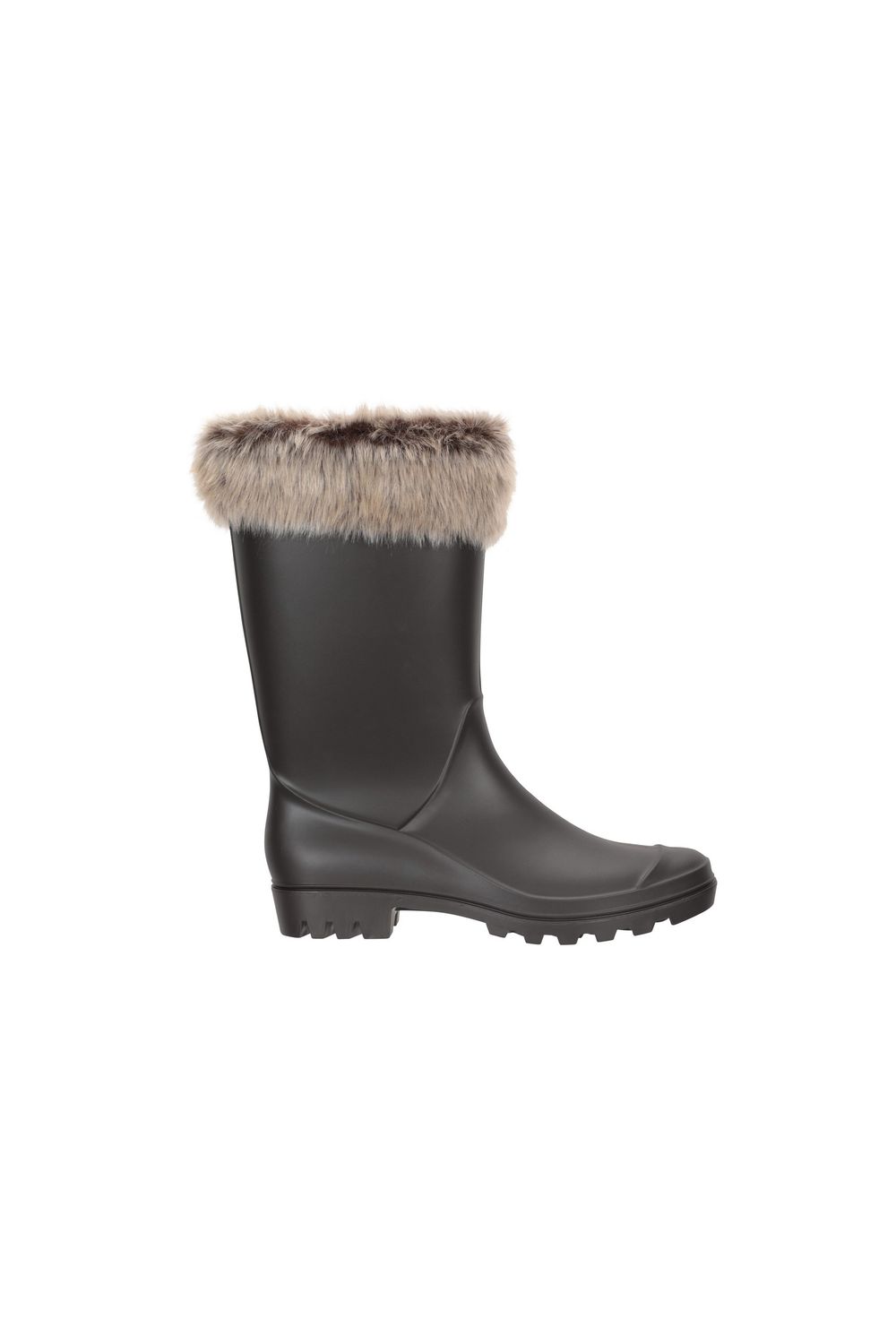 Beige Faux Fur Lined Wellington Boots, Image 4 of 7
