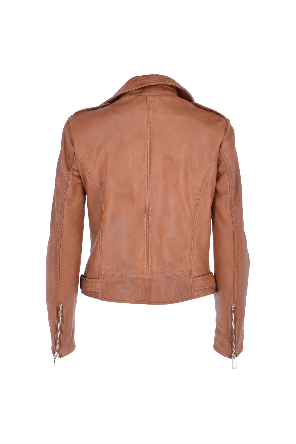Brown Ashwood Leather Brown 'Ciara' Real Leather Biker Jacket, Image 4 of 5