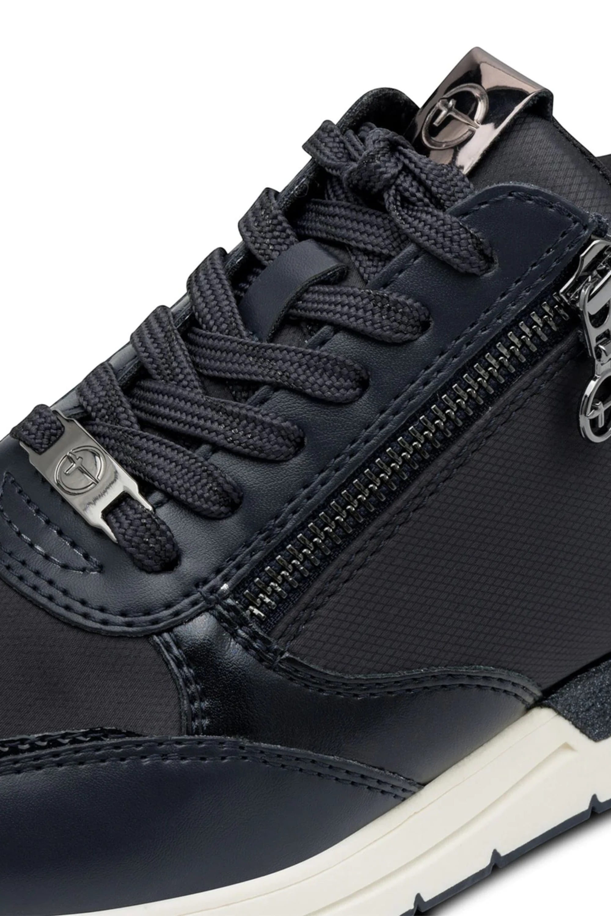 Blue Tamaris Blue Tamaris Womens Navy Blue Zip Sneakers, Image 7 of 7