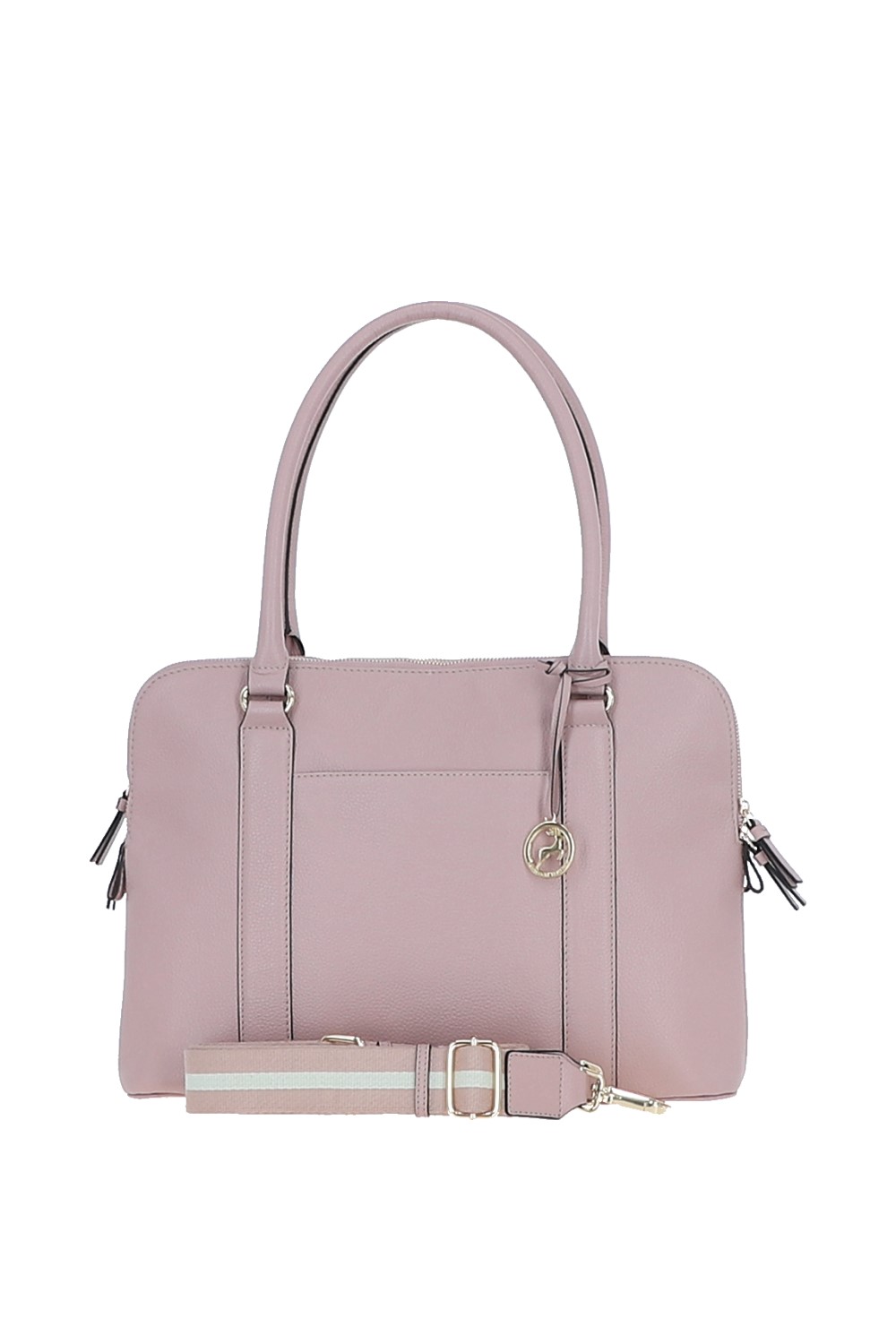 Blush Ashwood Leather Blush 'Cuore di Cuoio' 3 Section Large Leather Handbag, Image 1 of 4