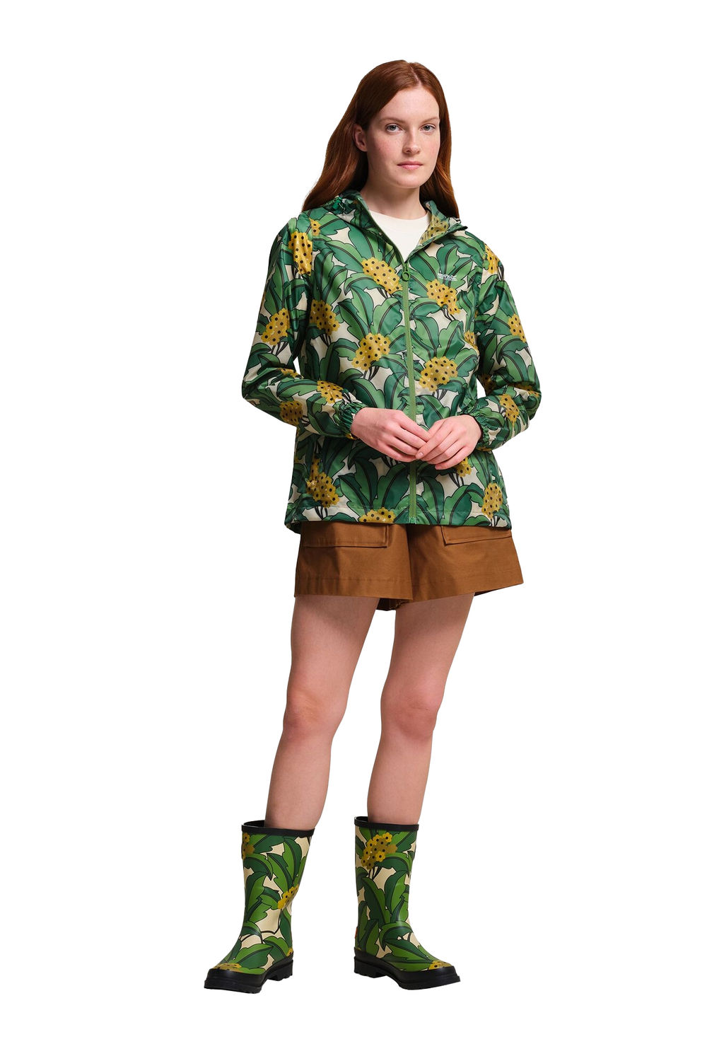 Green Orla Kiely Floral Packaway Jacket, Image 5 of 5