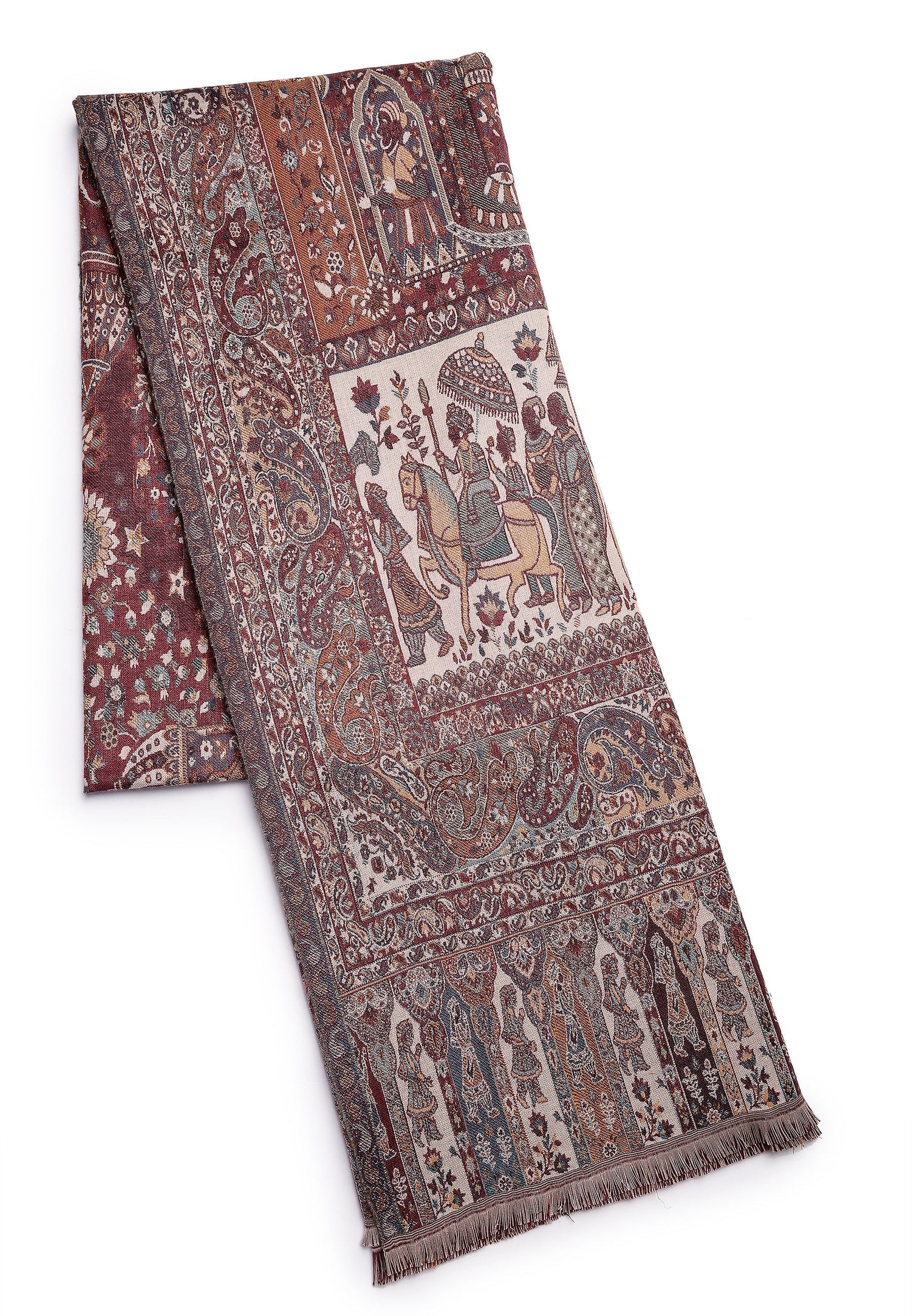 Multi Kashmiri Jamawar Scarf