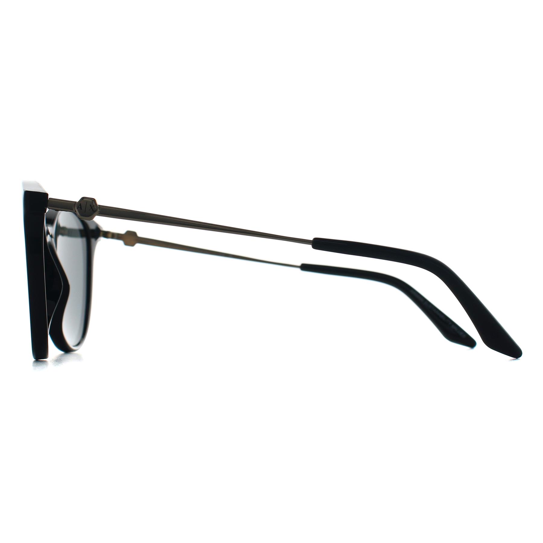 Black Armani Exchange Black Cat Eye Black Grey AX4140S, Image 3 of 3