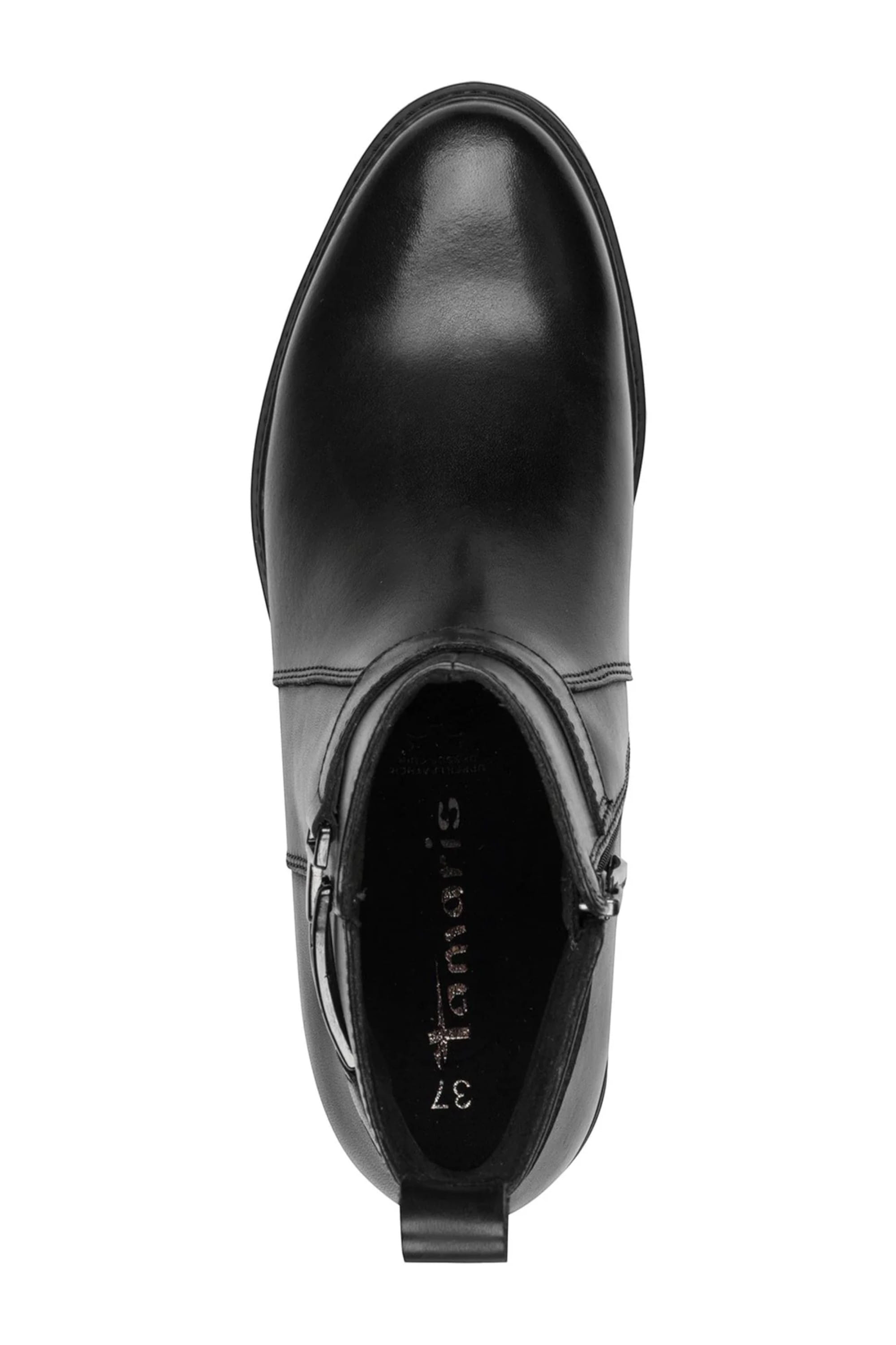 Black Tamaris Black Tamaris Womens Black Buckle Biker Boots, Image 5 of 7