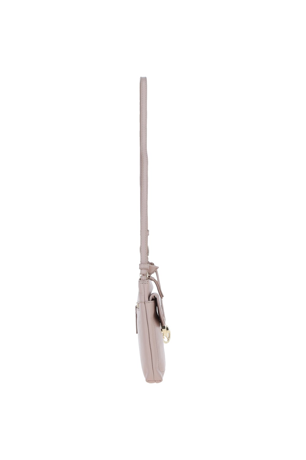 Beige Real Leather Crossbody Bag, Image 3 of 4